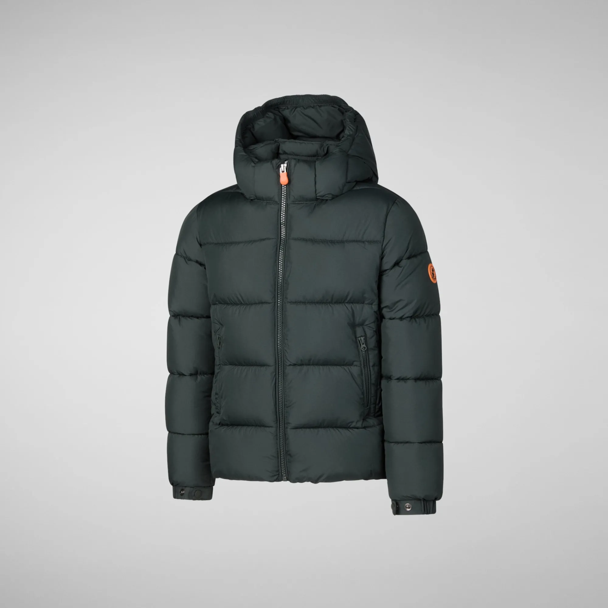 Best Sale Save The Duck Boys' animal free Puffer jacket Foster in green black