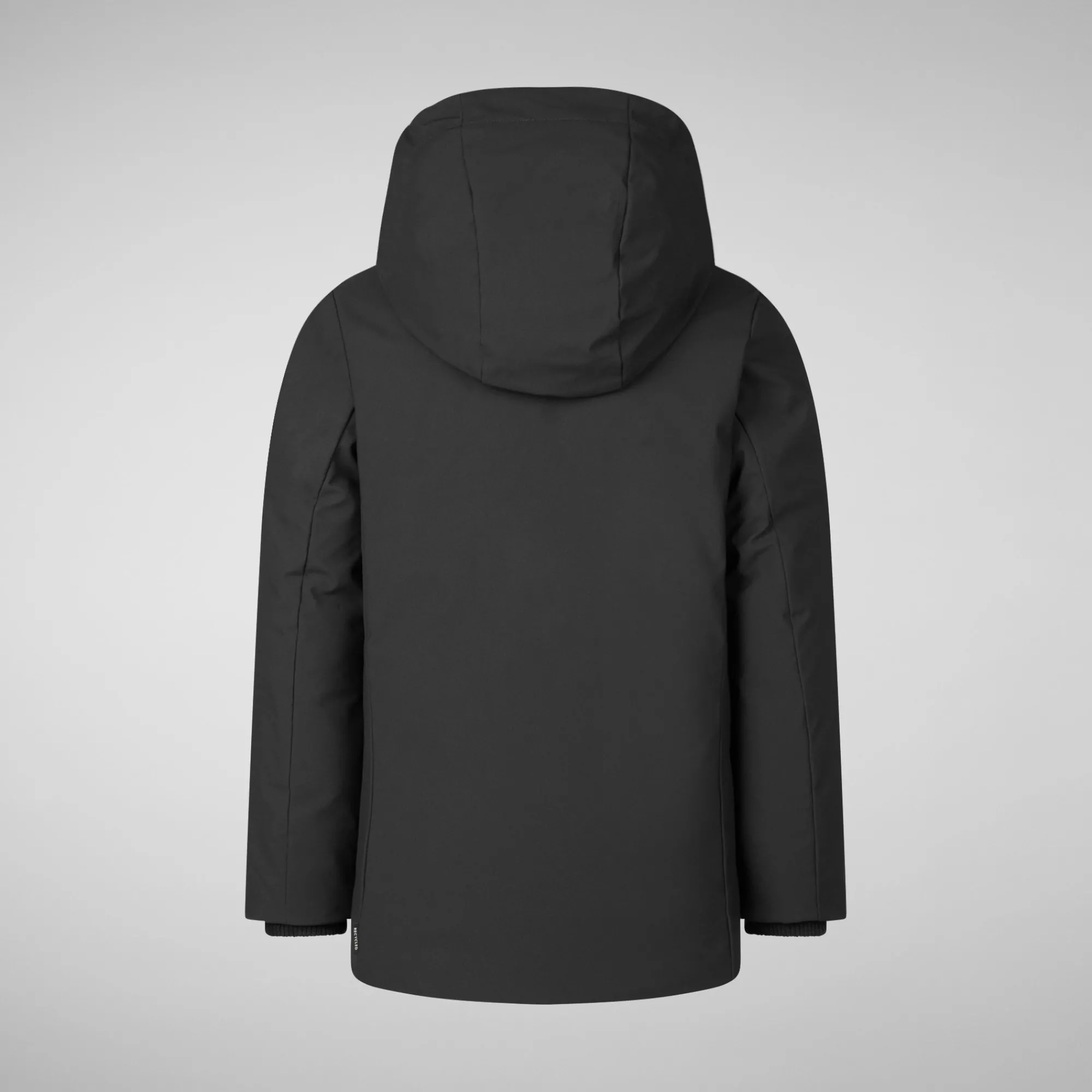 Shop Save The Duck Boys' hooded parka Theo in black