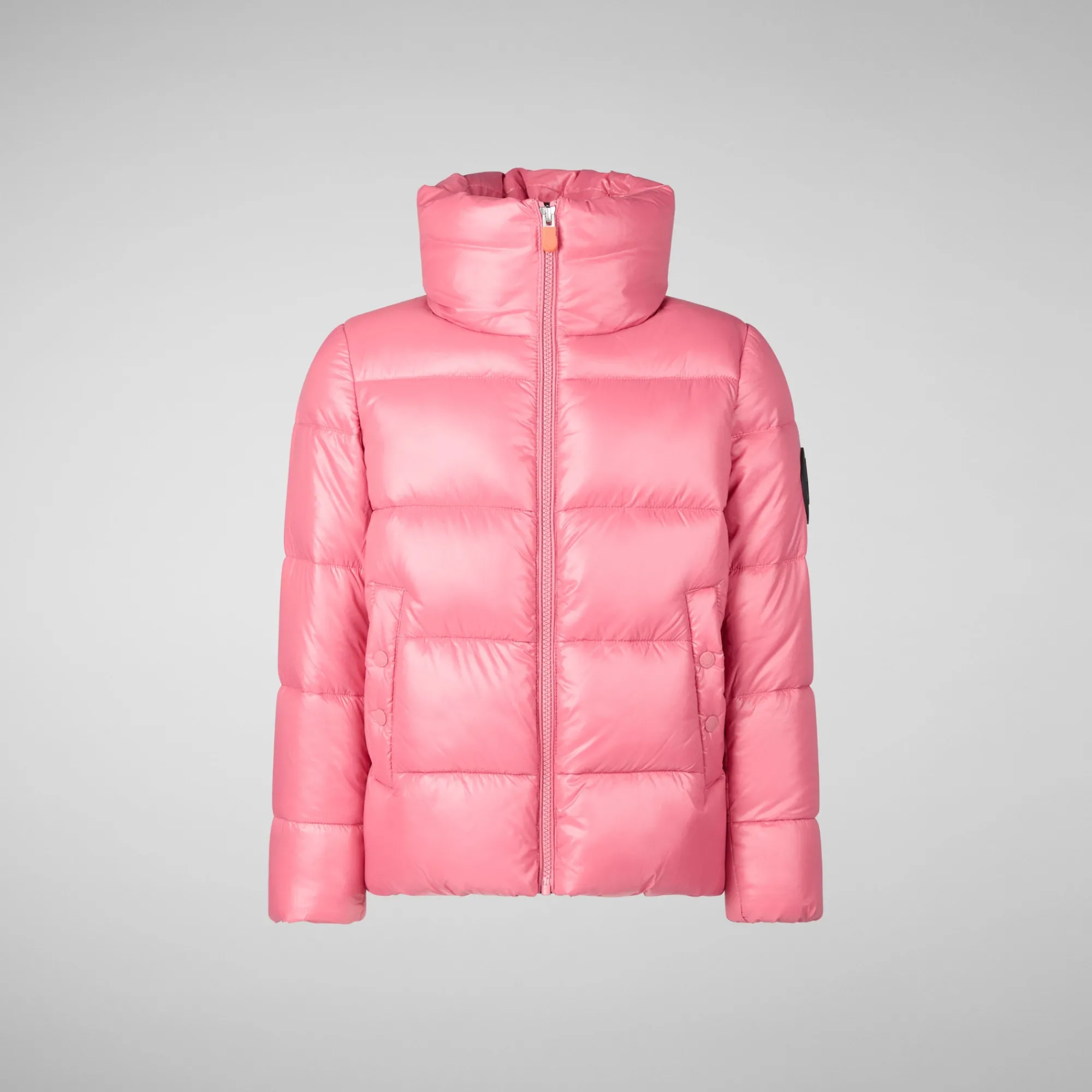 Shop Save The Duck Girls' animal free puffer jacket Jaci in bloom pink