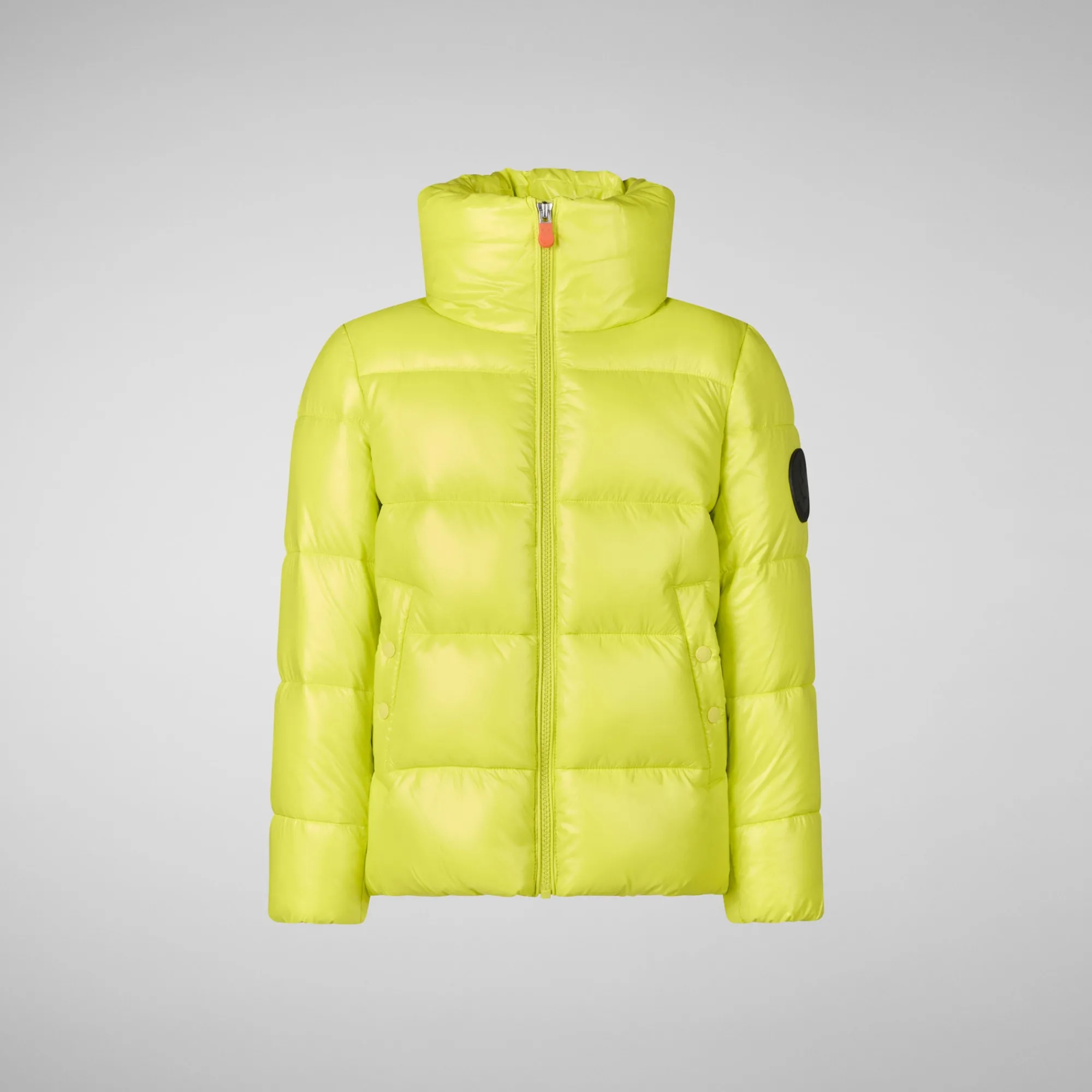 Flash Sale Save The Duck Girls' animal free puffer jacket Jaci in lichen green