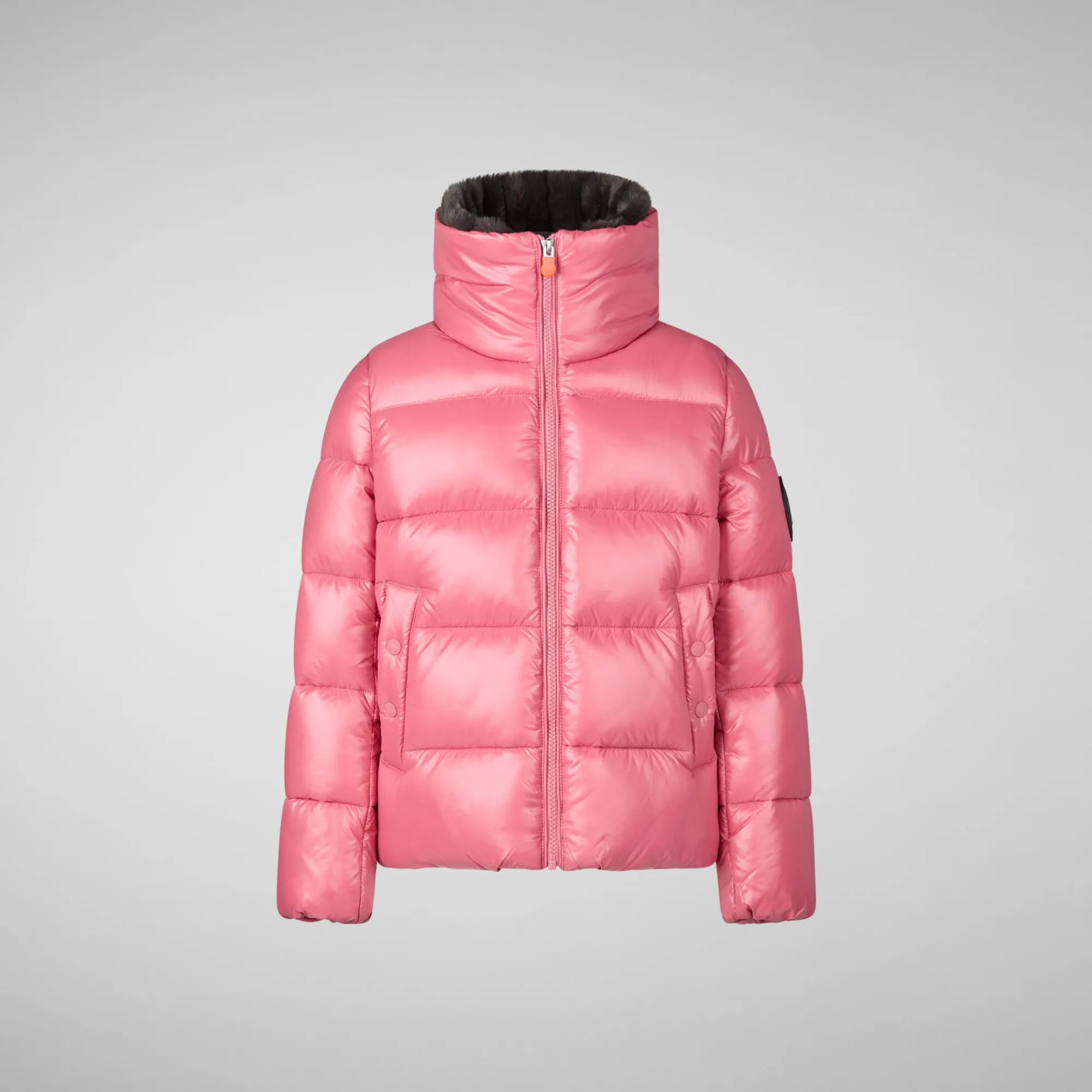 Shop Save The Duck Girls' animal free Puffer jacket kezi in bloom pink