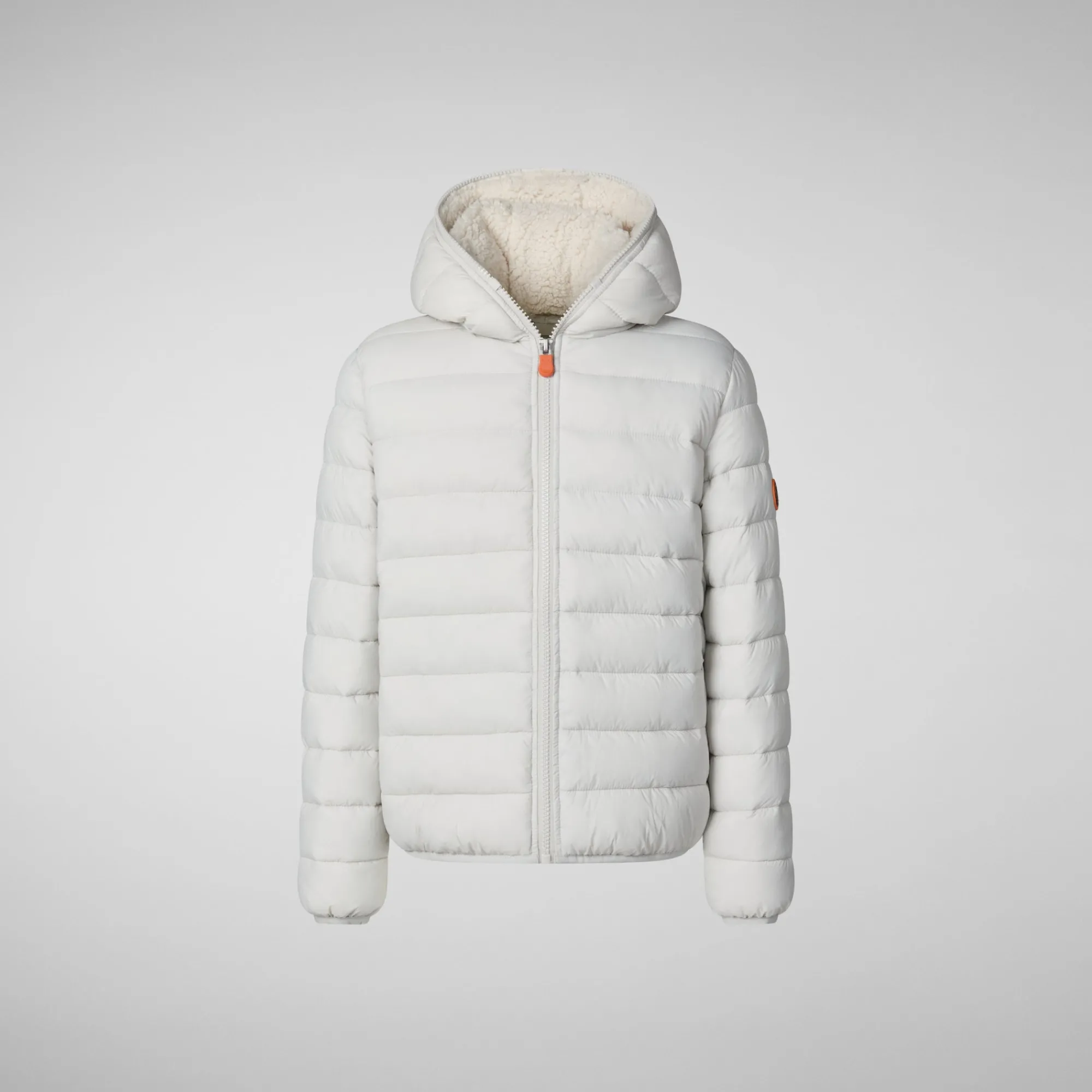 Best Sale Save The Duck Girls' animal free Puffer jacket Leci in fog grey