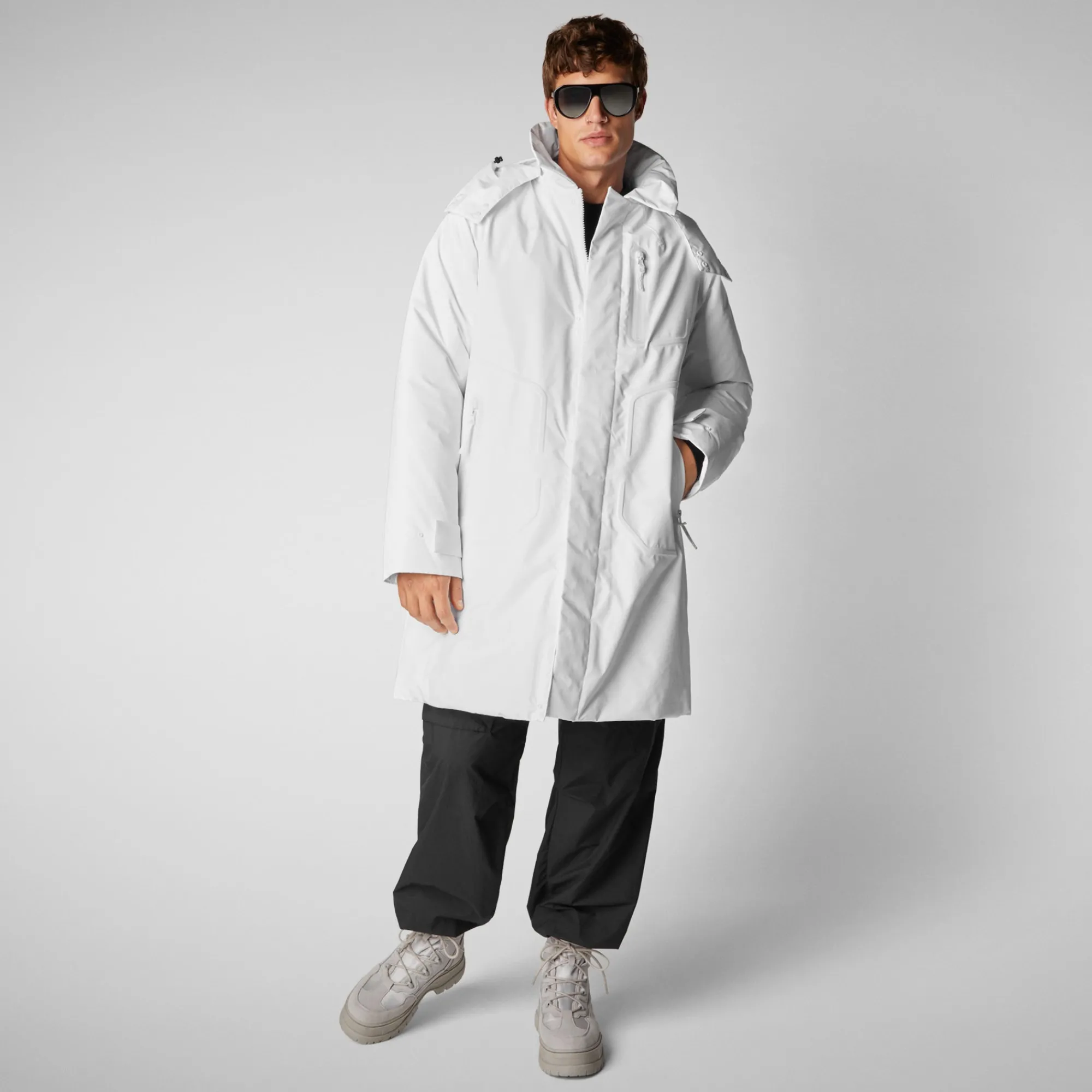 Hot Save The Duck Man's Coat Deacon in white