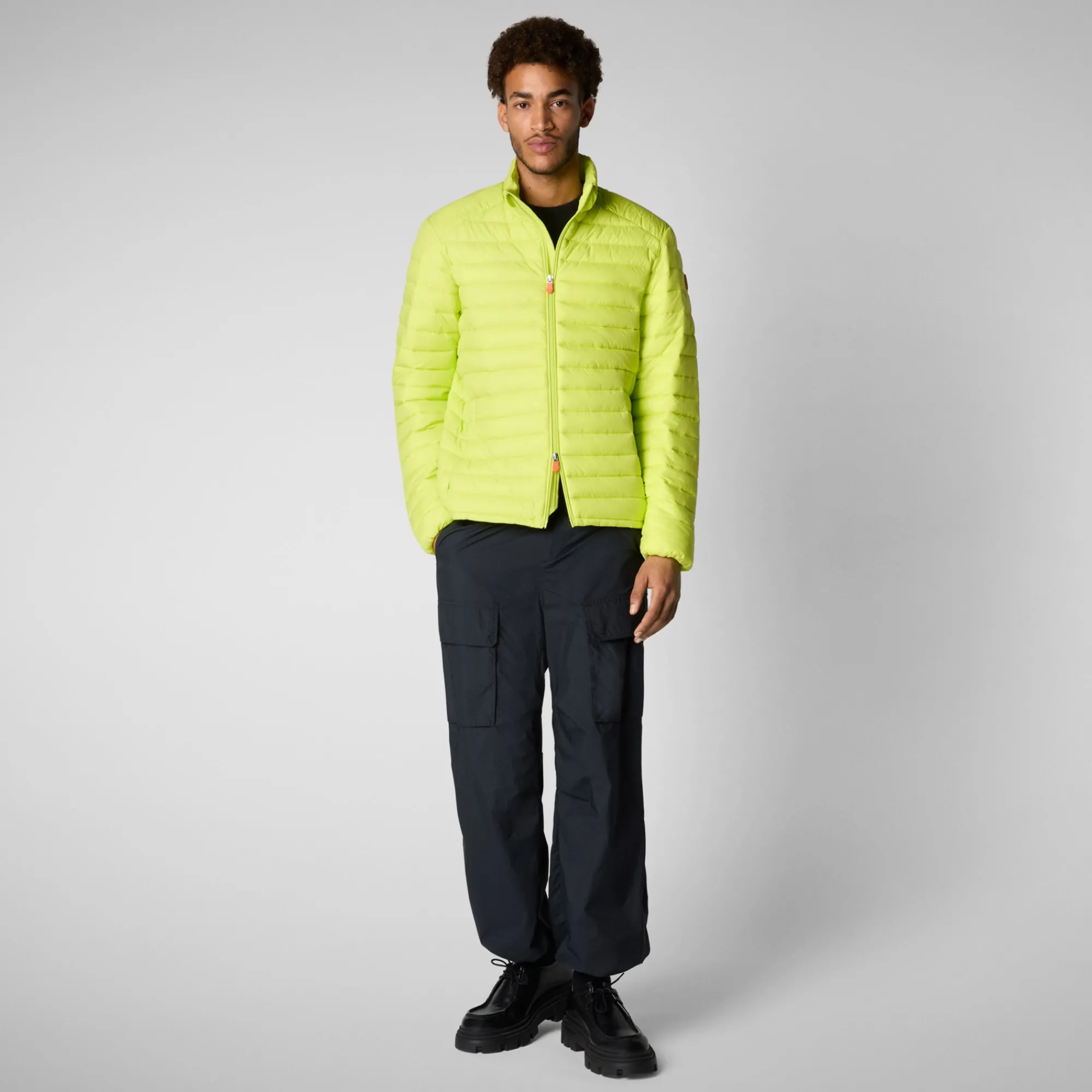 Sale Save The Duck Men's  Animal free Puffer Jacket Alexander in Lichen Green LichenGreen