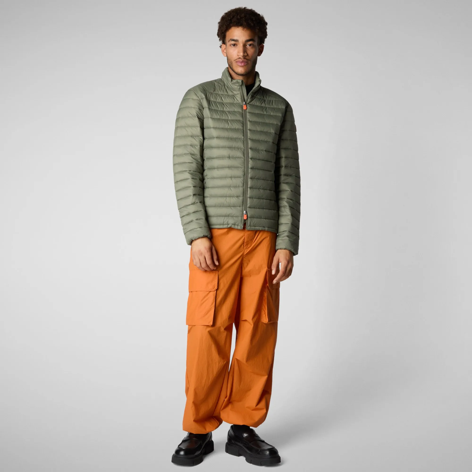 Cheap Save The Duck Men's  Animal free Puffer Jacket Alexander in Swamp Green SwampGreen