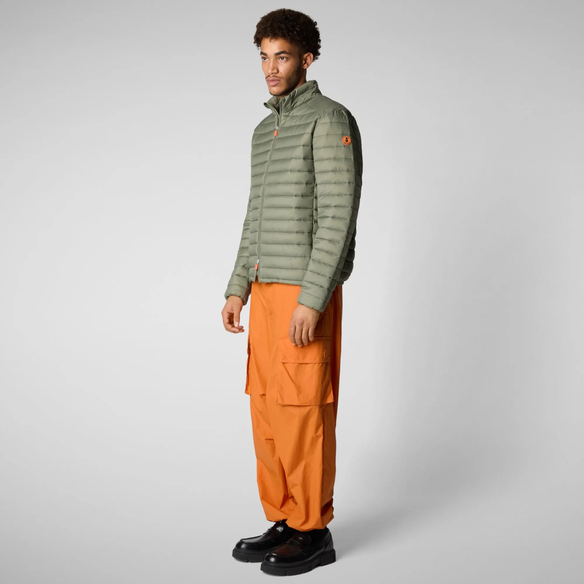 Cheap Save The Duck Men's  Animal free Puffer Jacket Alexander in Swamp Green SwampGreen