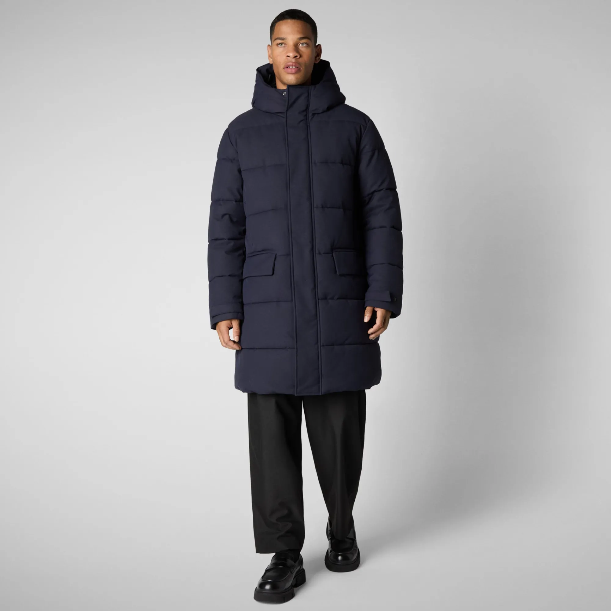 Fashion Save The Duck Men's ANIMAL Free puffer jacket Cosmo in blue black BlueBlack