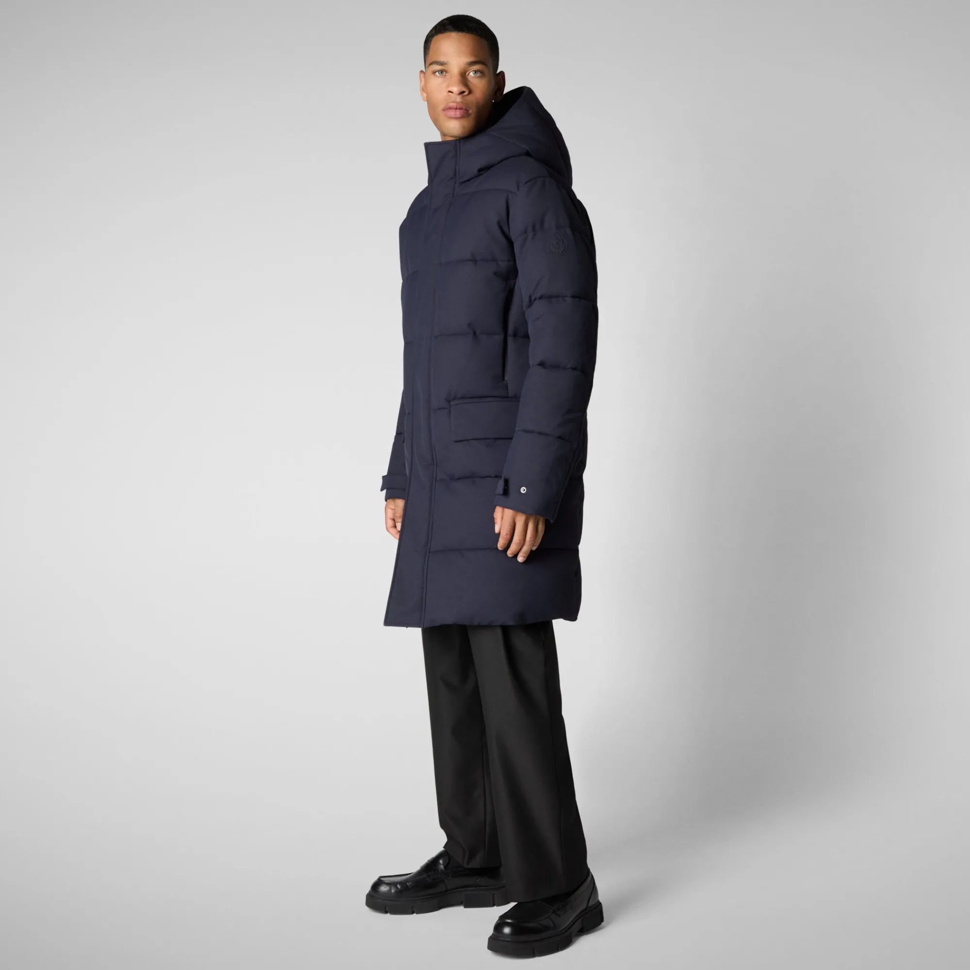Fashion Save The Duck Men's ANIMAL Free puffer jacket Cosmo in blue black BlueBlack