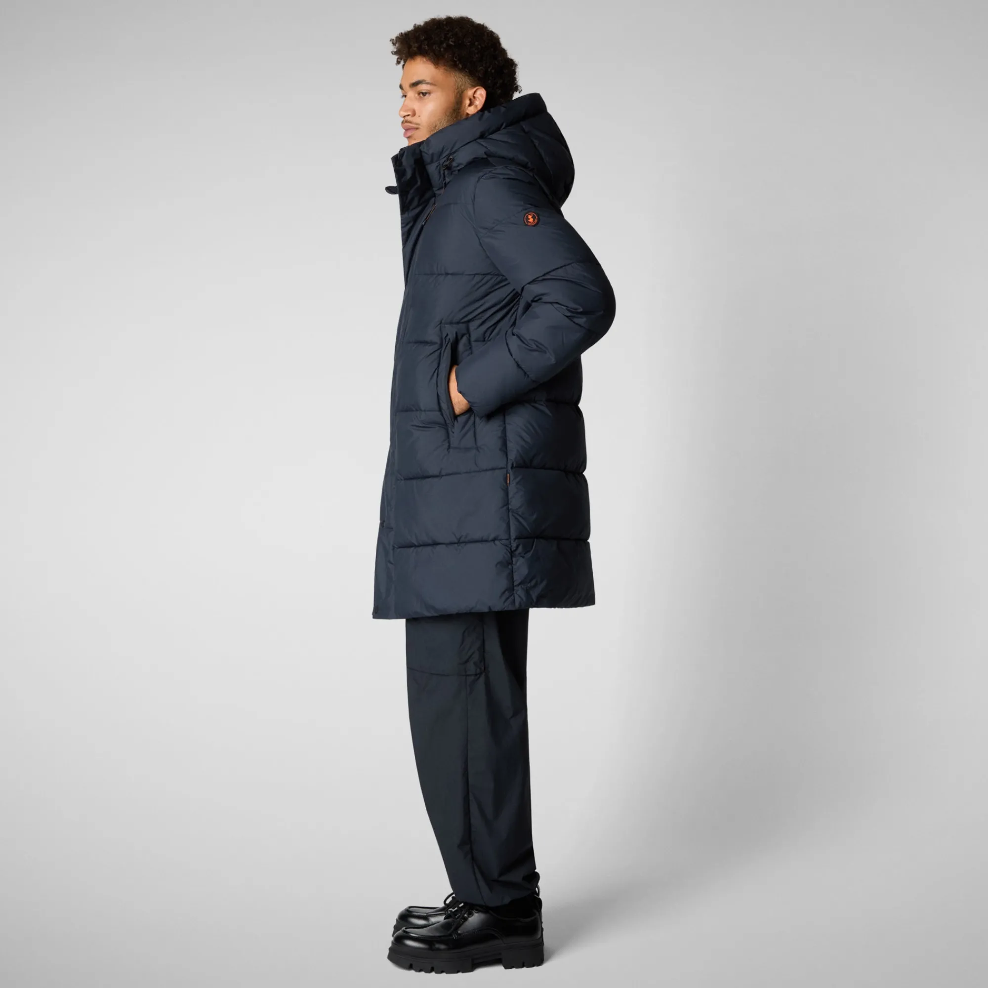 Store Save The Duck Men's  animal free puffer jacket Damon in blue black BlueBlack