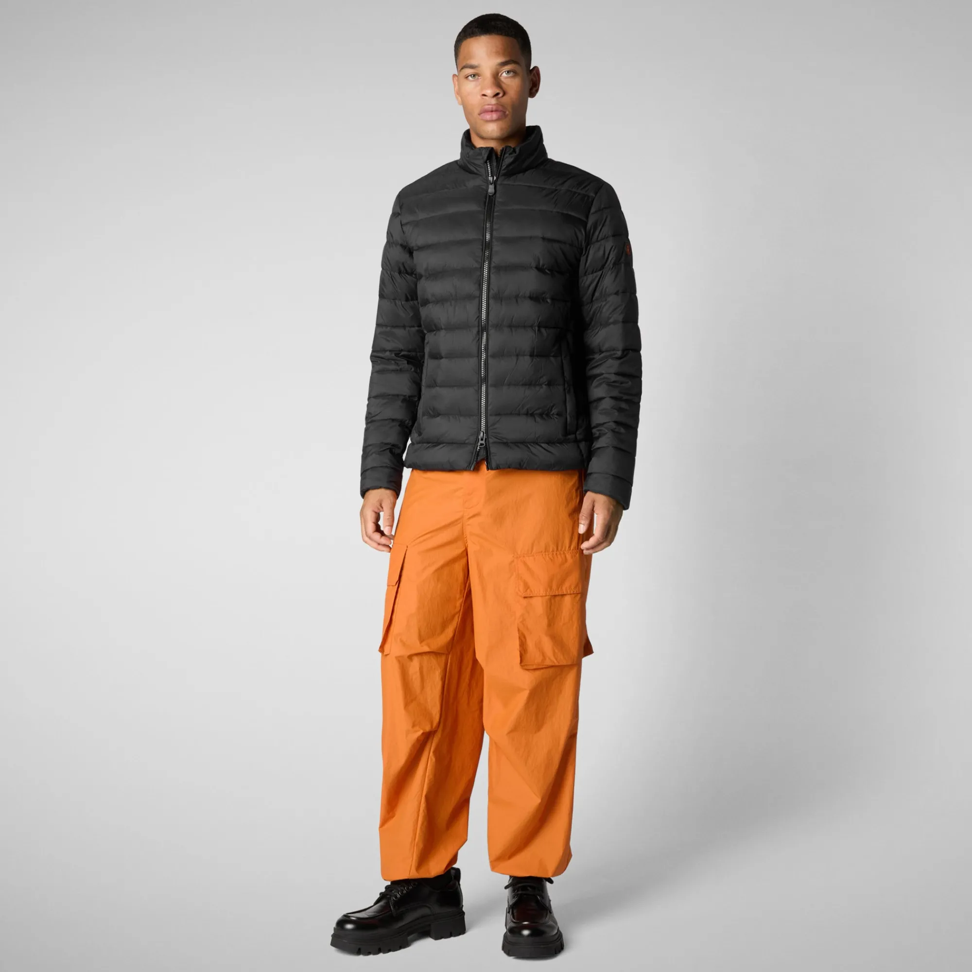 Cheap Save The Duck Men's  animal free Puffer jacket idris in Black