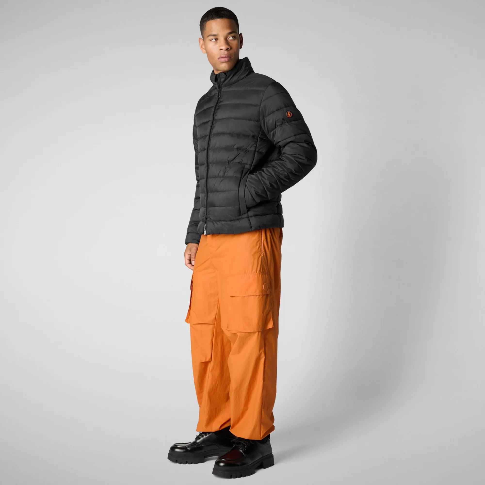 Cheap Save The Duck Men's  animal free Puffer jacket idris in Black