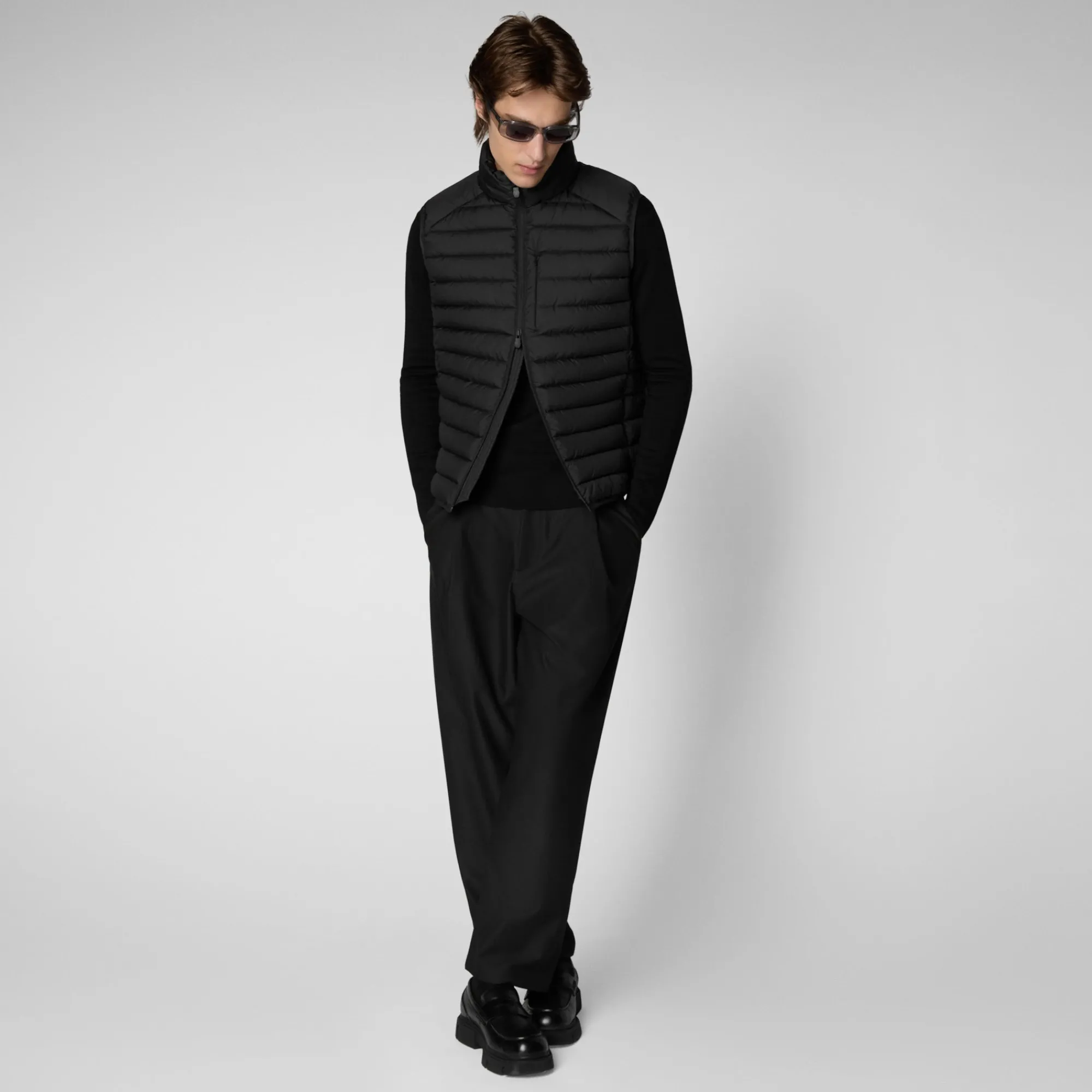 mens_animal_free_puffer_vest_rhus_in_black_2-3.webp Hot Save The Duck Men's  Animal free Puffer Vest Rhus in Black