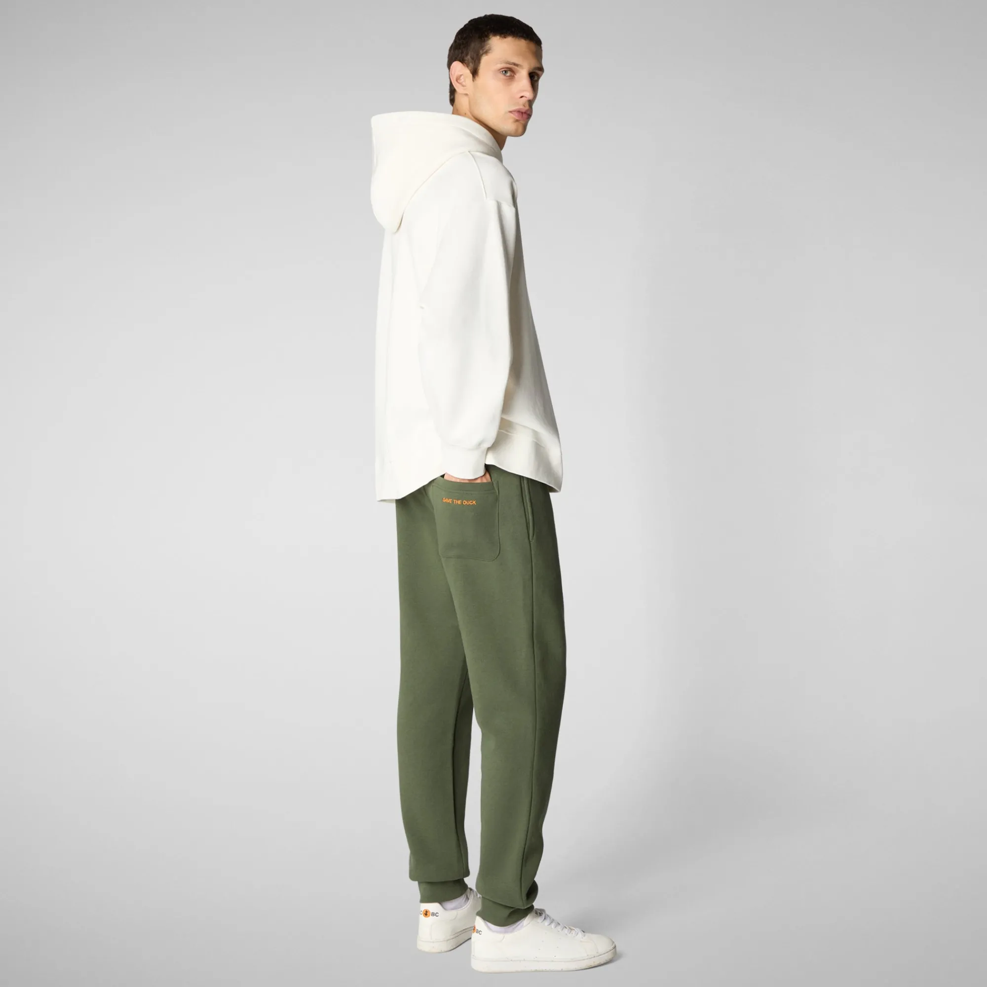 Discount Save The Duck Men's  basic jogger Favolus in moss green Mossgreen