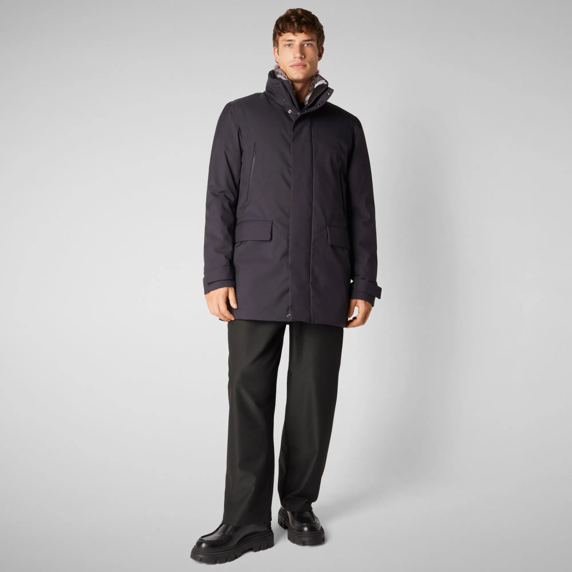Cheap Save The Duck Men's  coat Ambrose in BLUE BLACK BlueBlack
