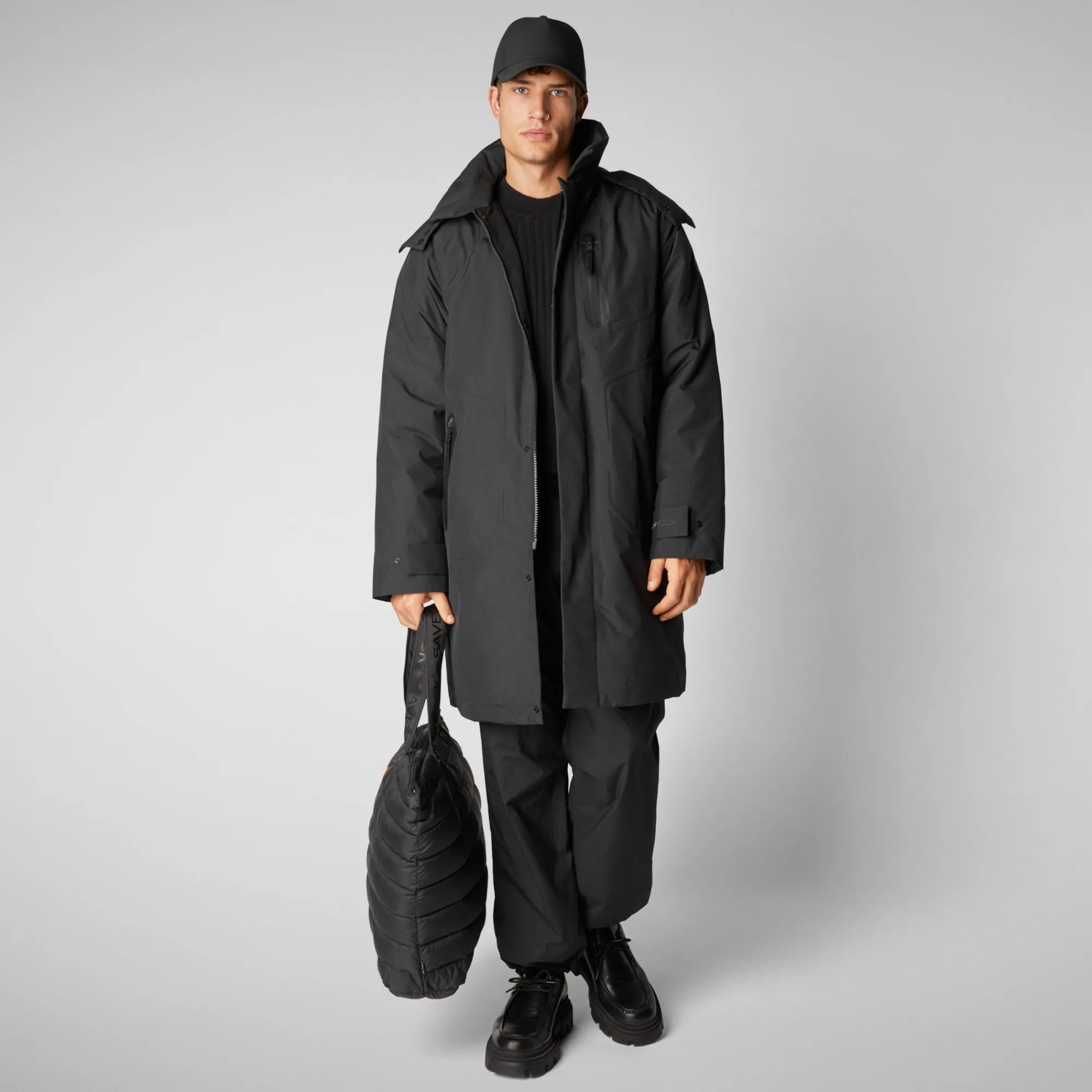 mens_coat_deacon_in_black_2-1.webp Clearance Save The Duck Men's  Coat Deacon in Black