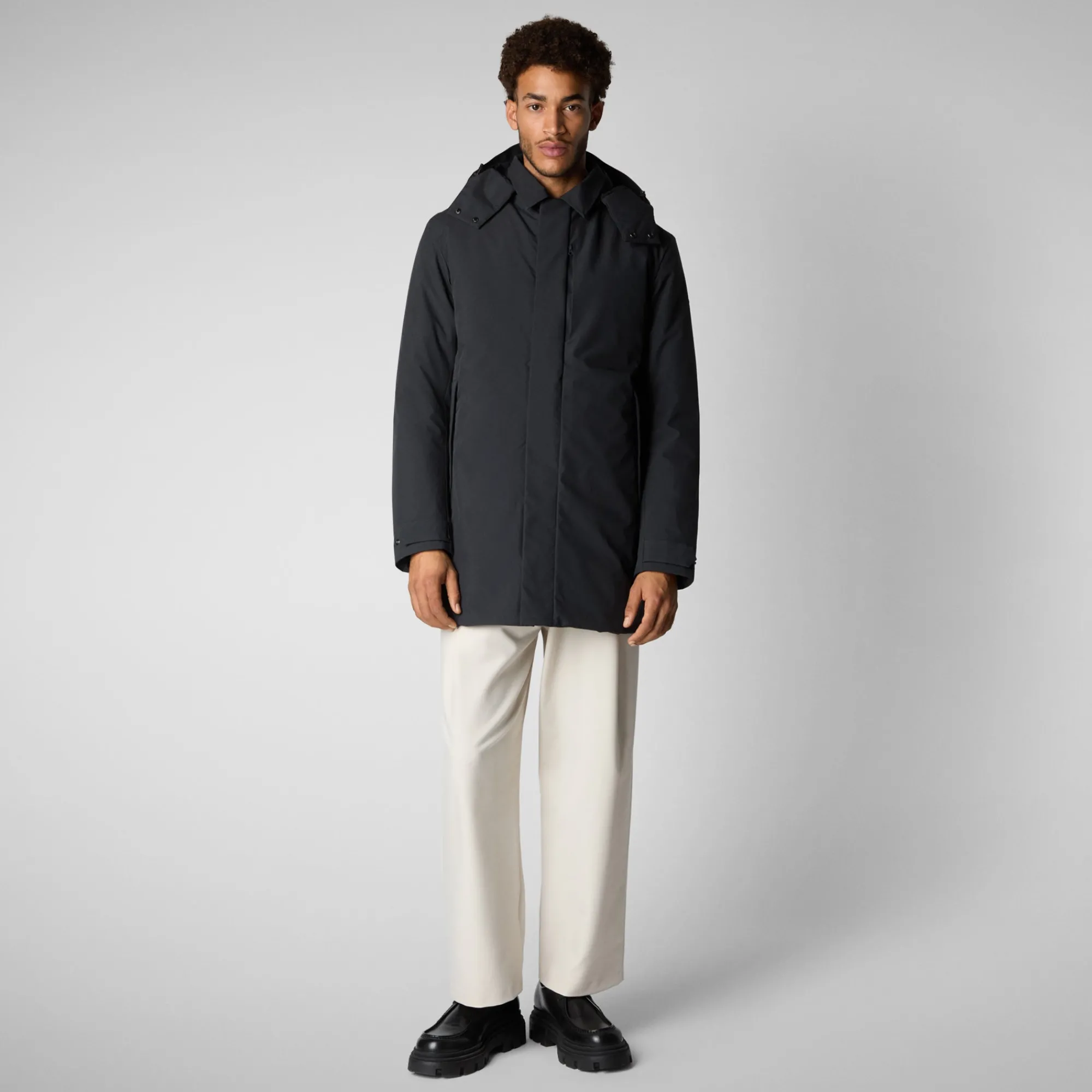 Shop Save The Duck Men's coat Nestor in blue black BlueBlack