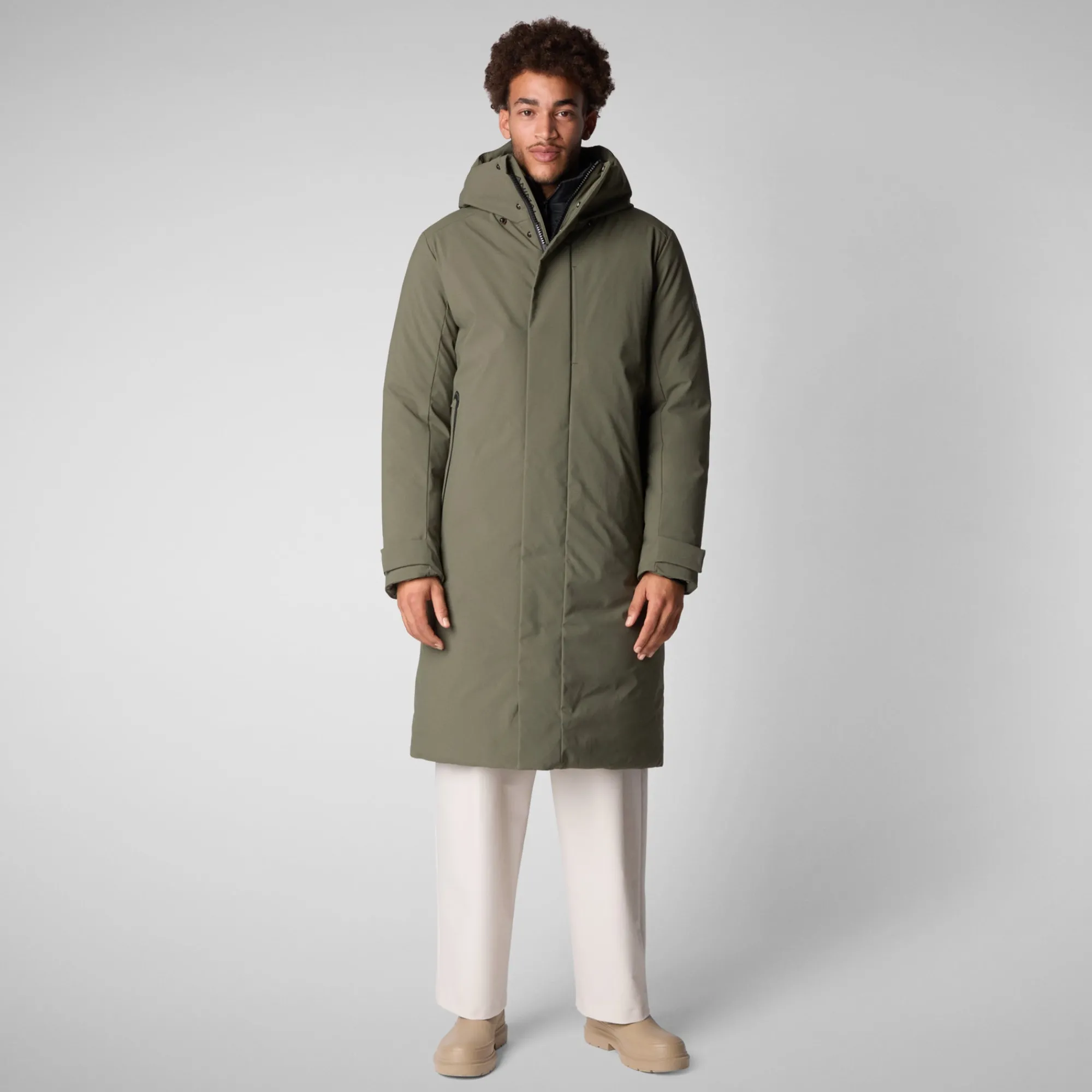 New Save The Duck Men's coat Roderick in laurel green