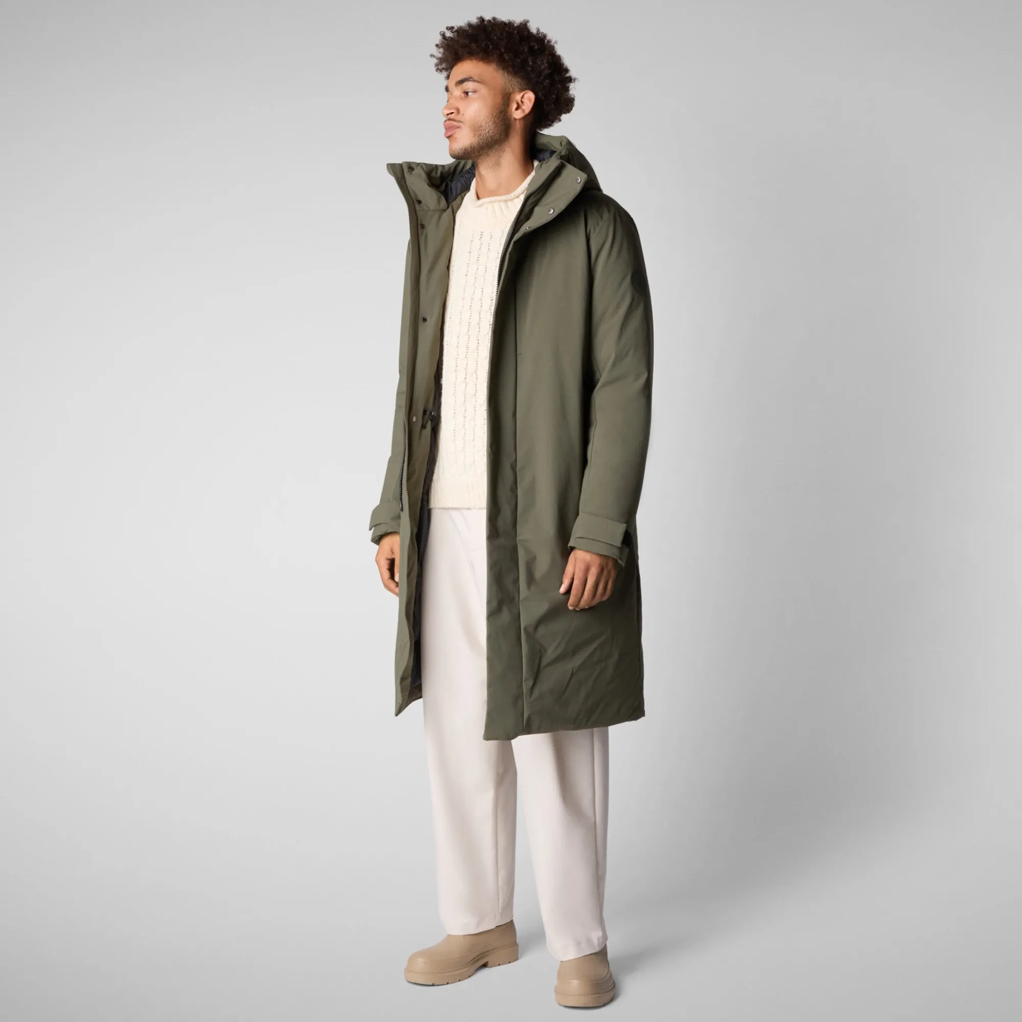 New Save The Duck Men's coat Roderick in laurel green