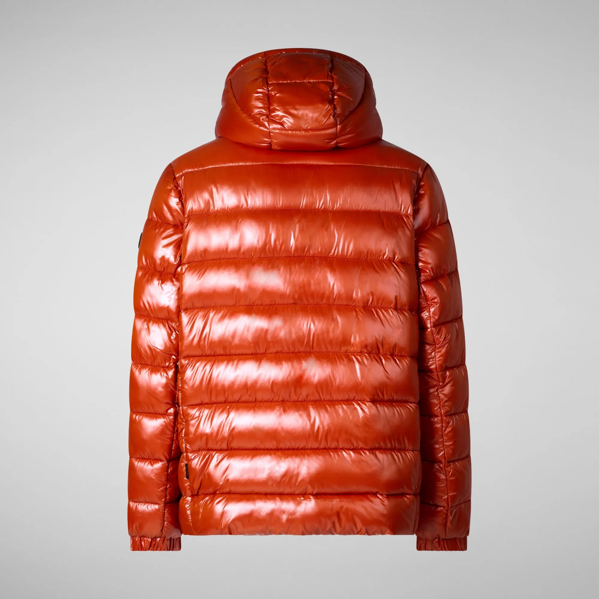 Sale Save The Duck Men's  Florian Hooded Animal free Puffer Jacket in Maple Orange MapleOrange