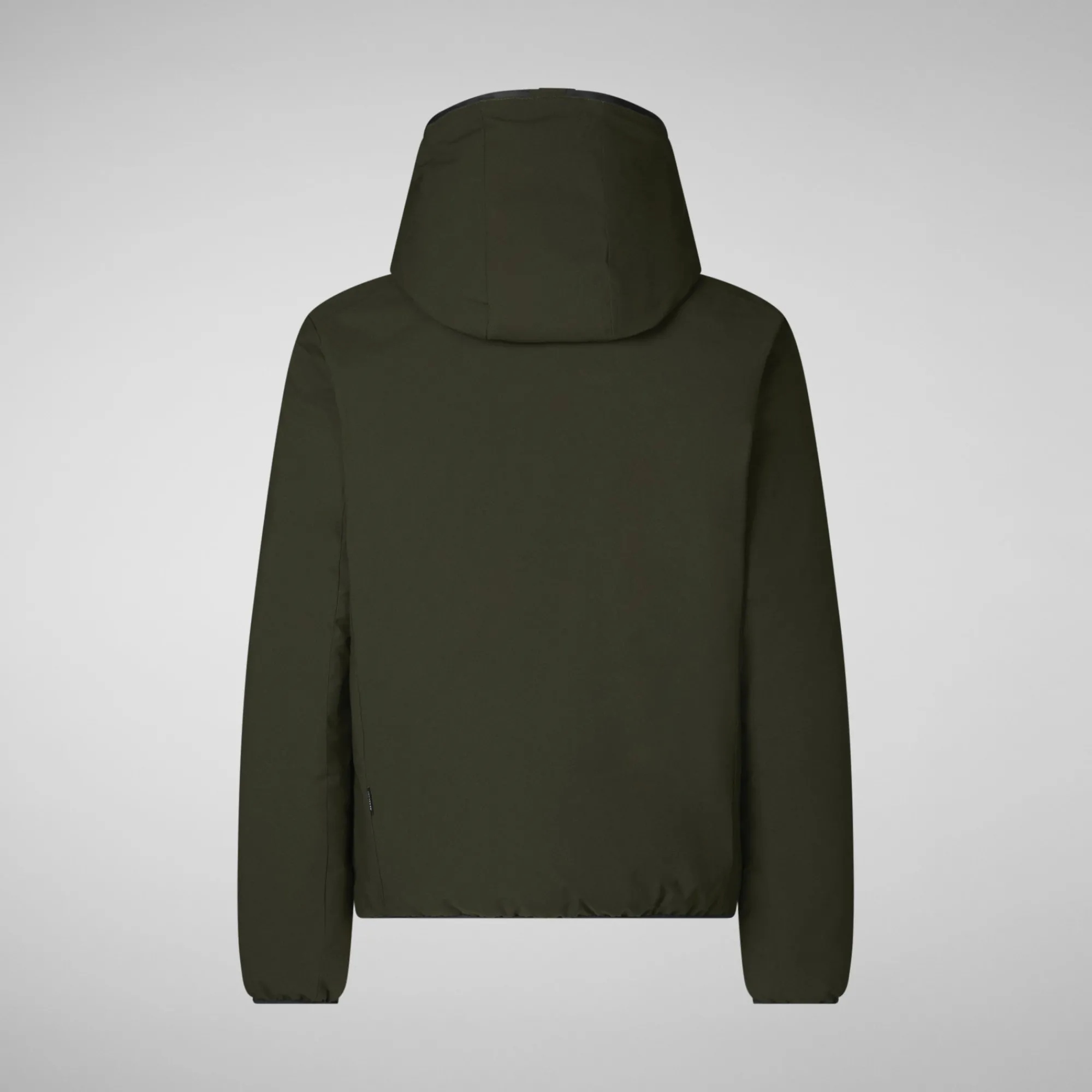 Outlet Save The Duck Men's  Hooded Animal free Puffer Jacket Ezra in Land Green LandGreen