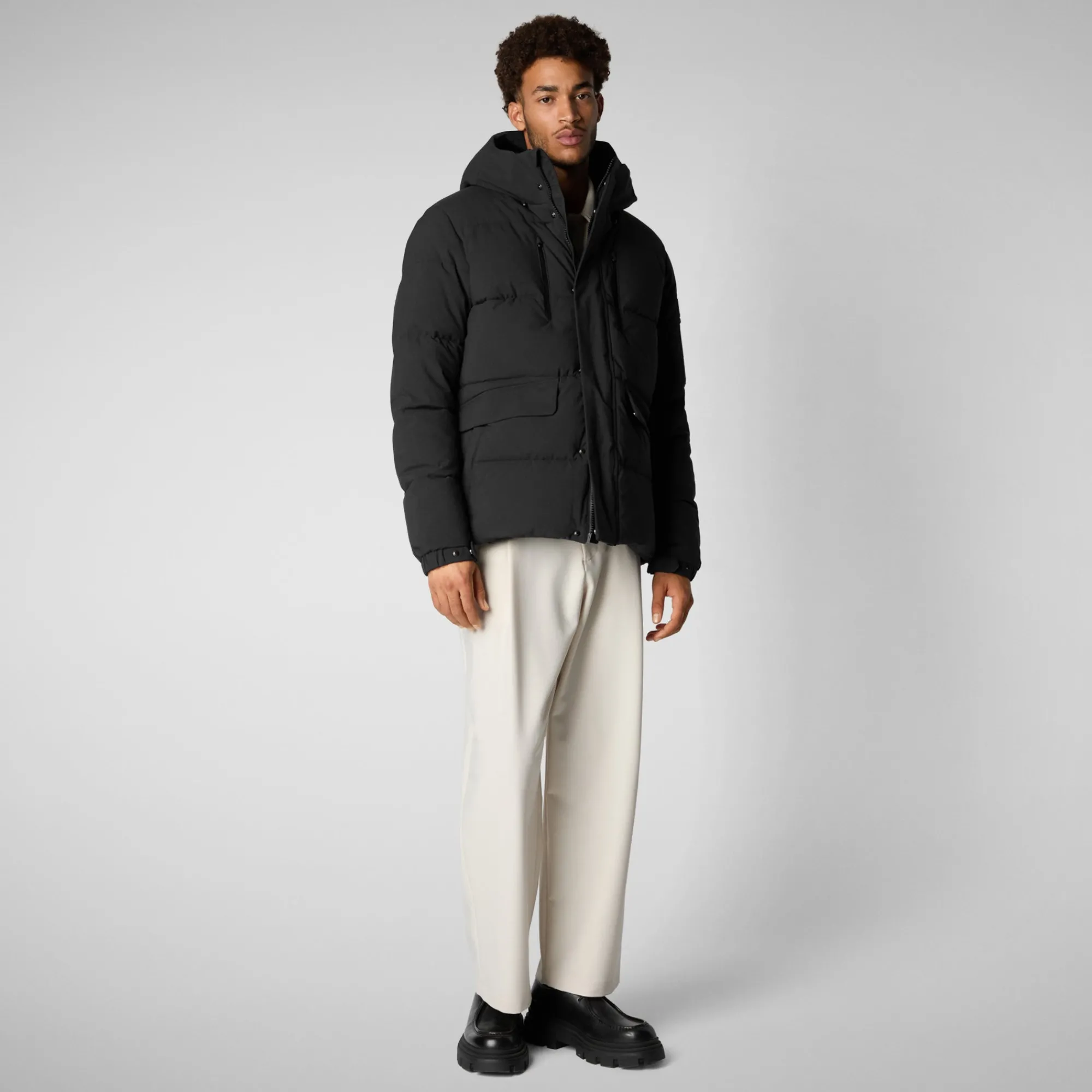 Flash Sale Save The Duck Men's  Hooded Parka Alter in Black