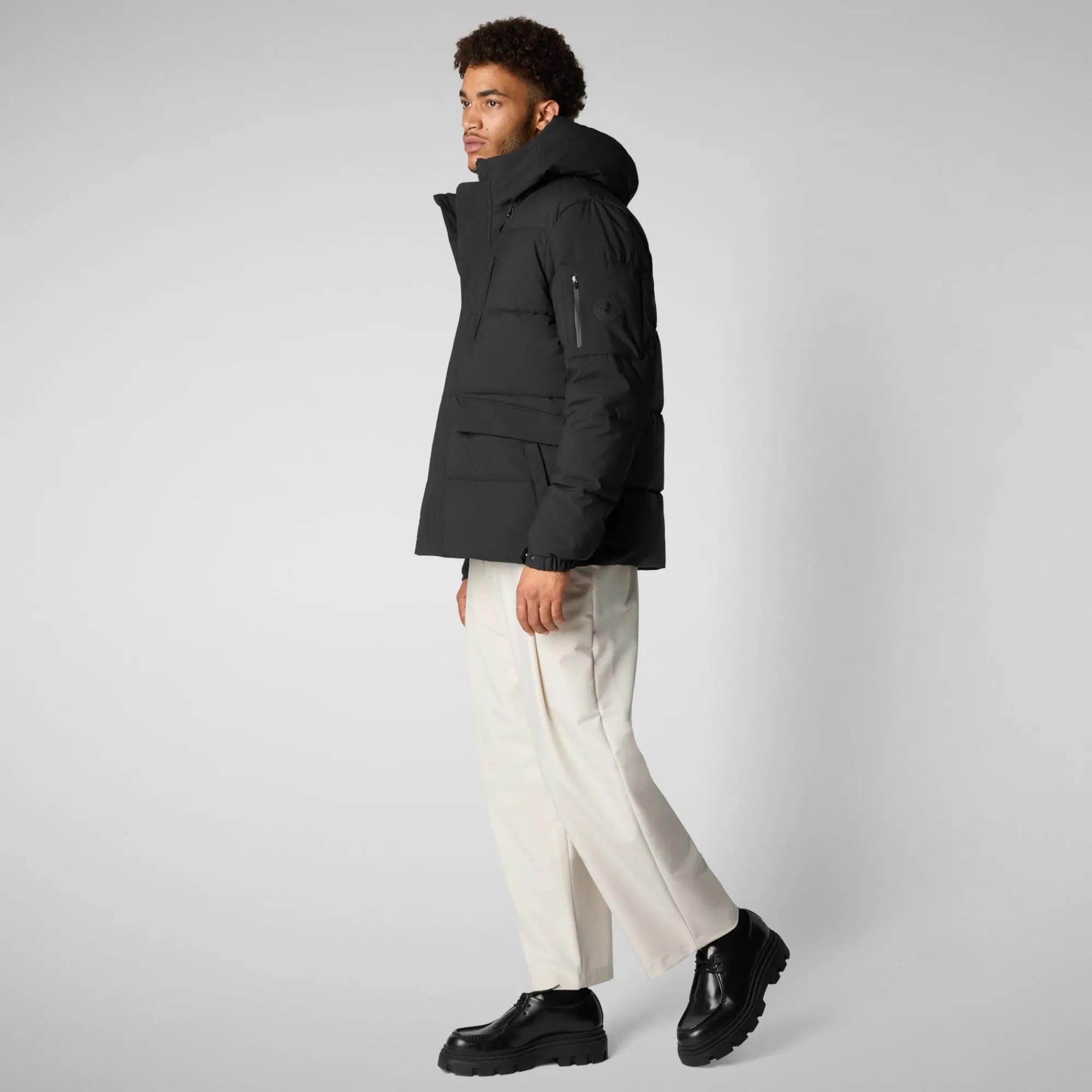 Flash Sale Save The Duck Men's  Hooded Parka Alter in Black