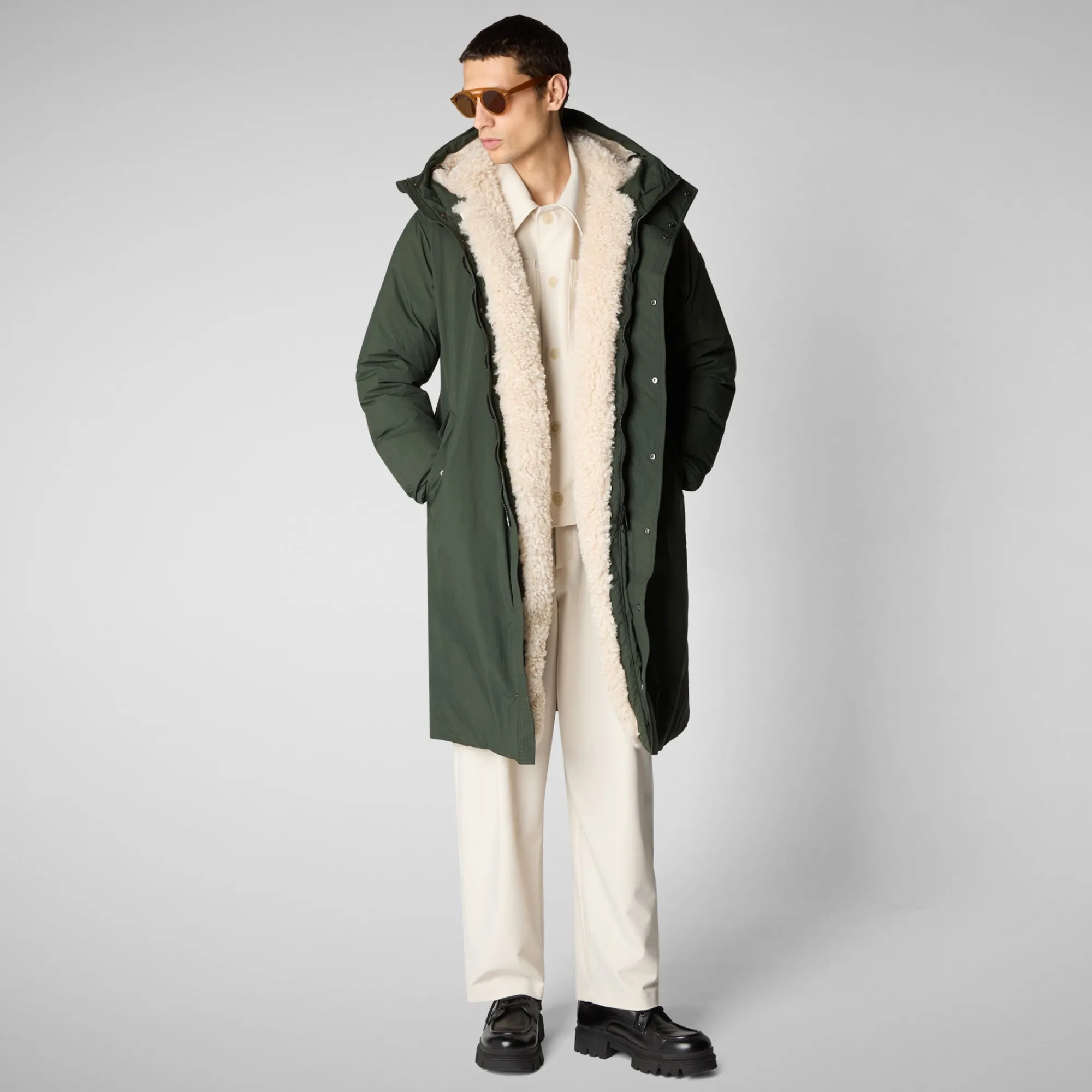 mens_hooded_parka_killian_in_land_green_2-1.webp Best Save The Duck Men's hooded parka Killian in land green LandGreen