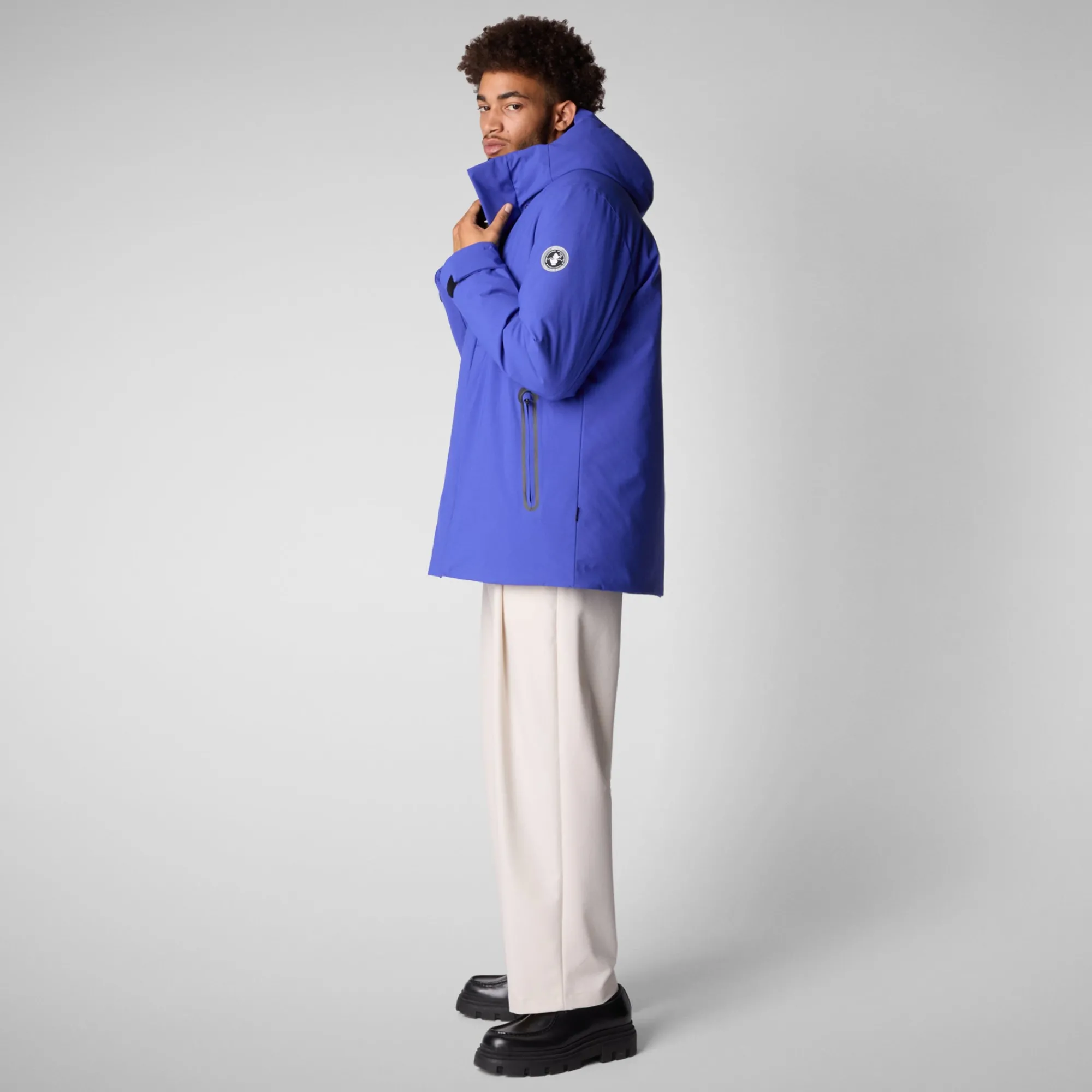 Best Save The Duck Men's  hooded parka Wilder in GENTIAN BLUE