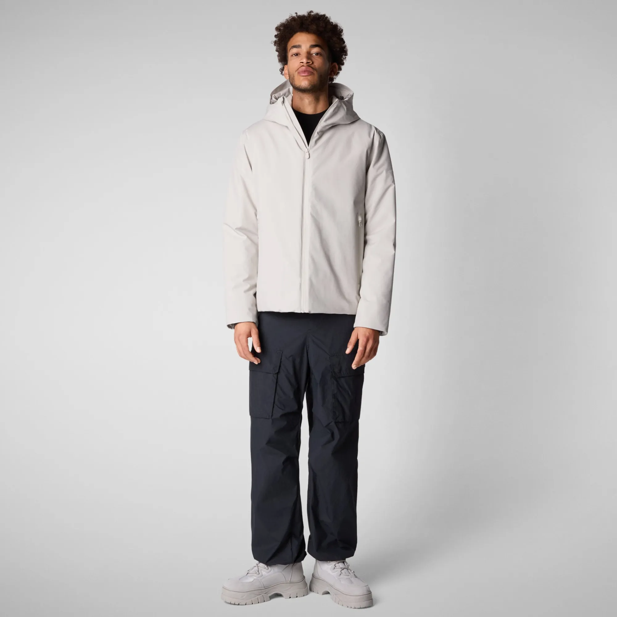 Cheap Save The Duck Men's  jacket Flynn in Rainy beige RainyBeige