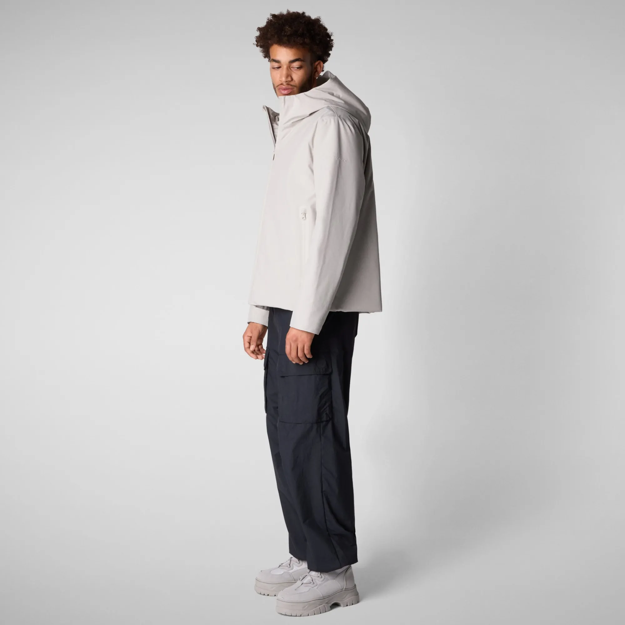 Cheap Save The Duck Men's  jacket Flynn in Rainy beige RainyBeige