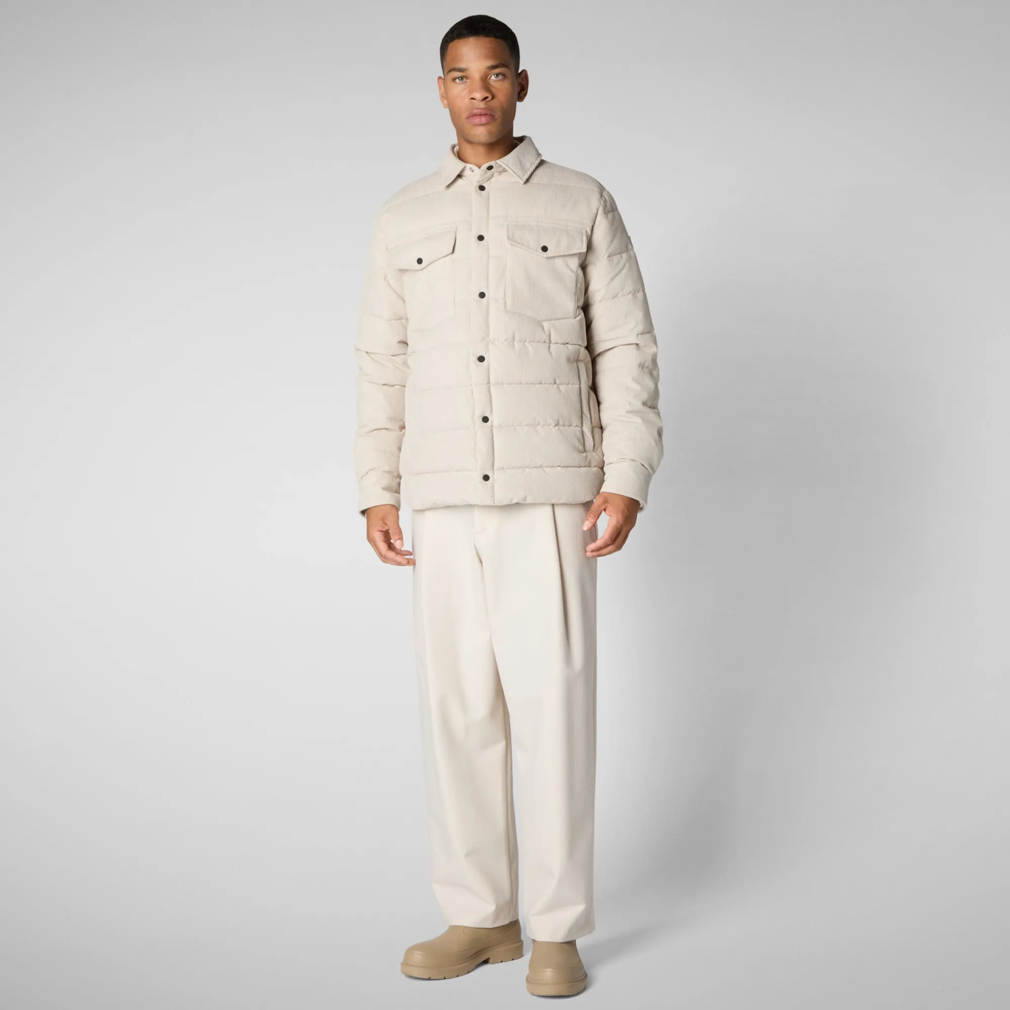 Cheap Save The Duck Men's  jacket Magnus in rainy beige RainyBeige
