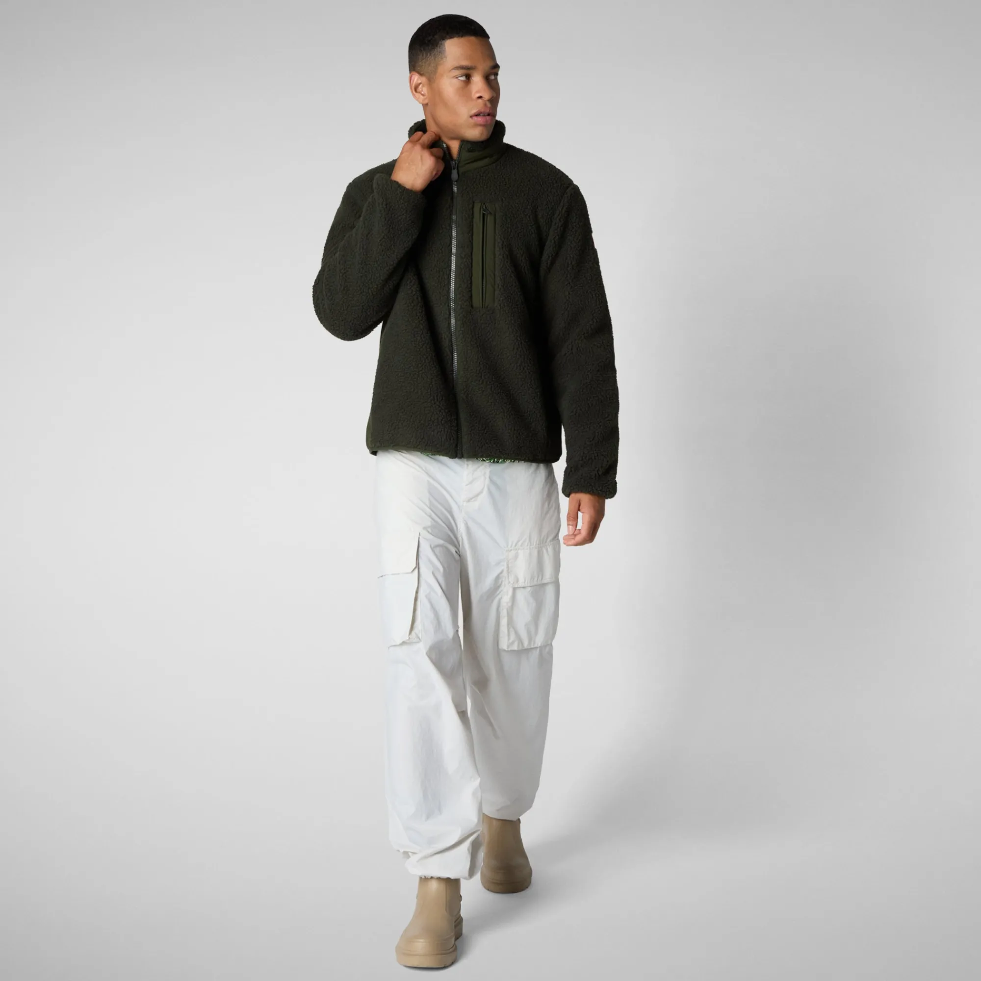 Fashion Save The Duck Men's  jacket porter in land green LandGreen