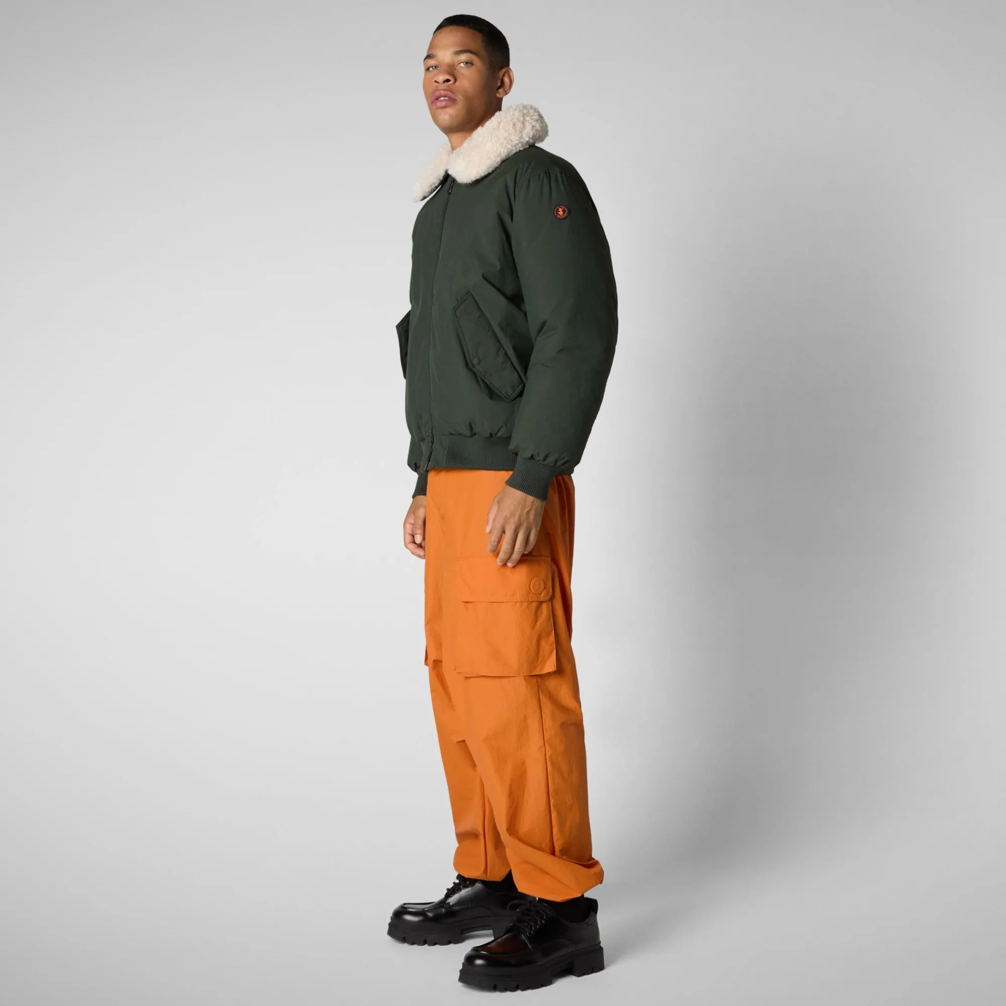 Cheap Save The Duck Men's jacket Riker in land green LandGreen