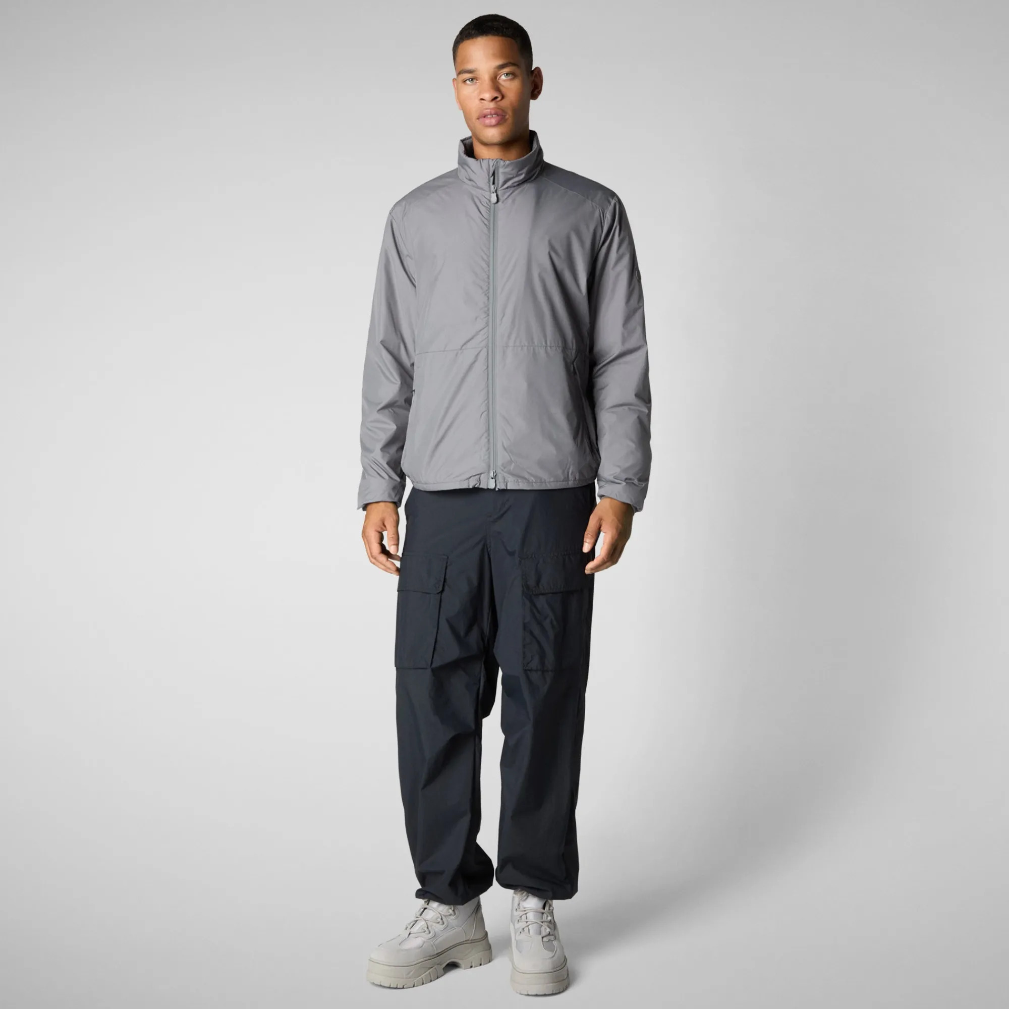 Best Save The Duck Men's  Jacket Roland in Mid Grey MidGrey