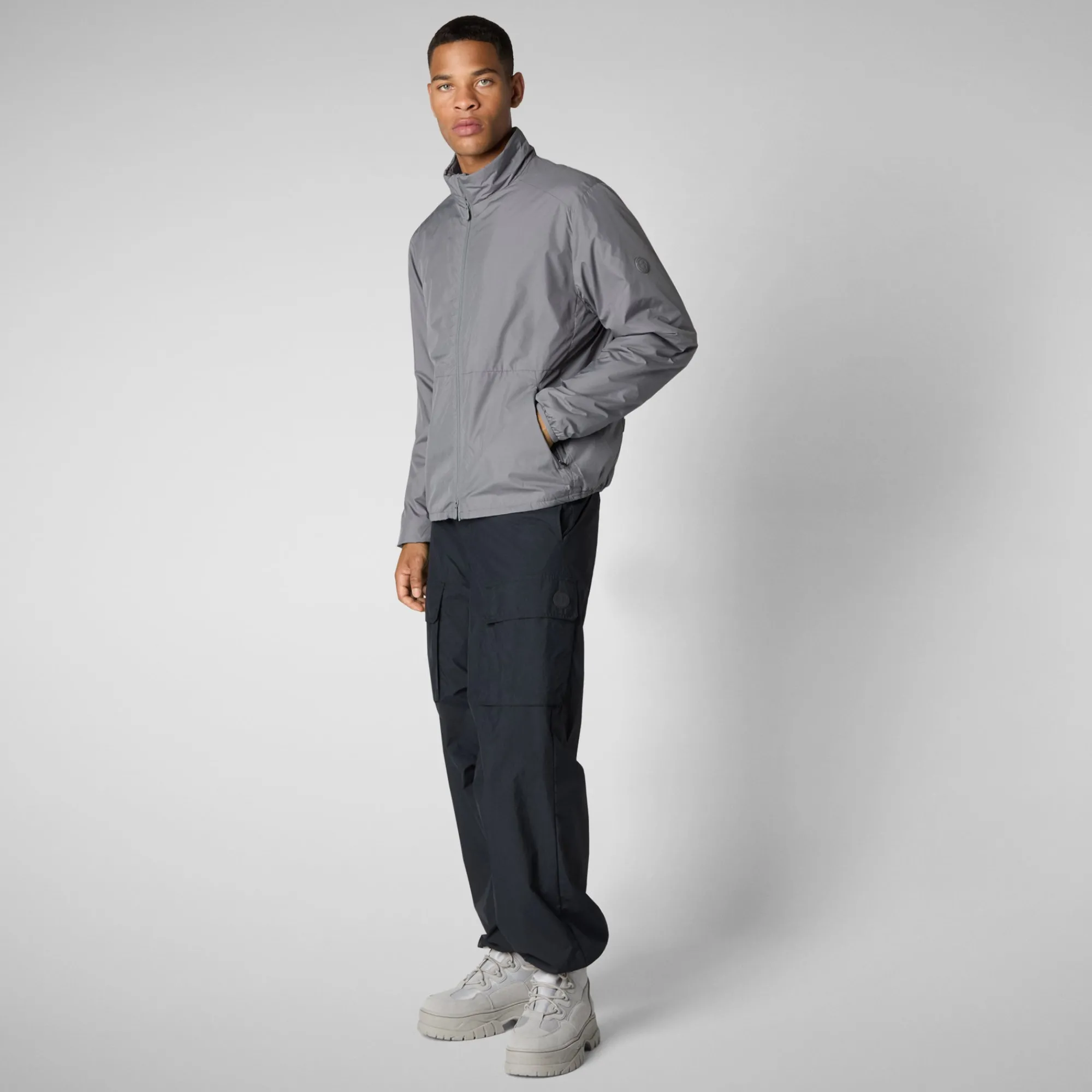 Best Save The Duck Men's  Jacket Roland in Mid Grey MidGrey