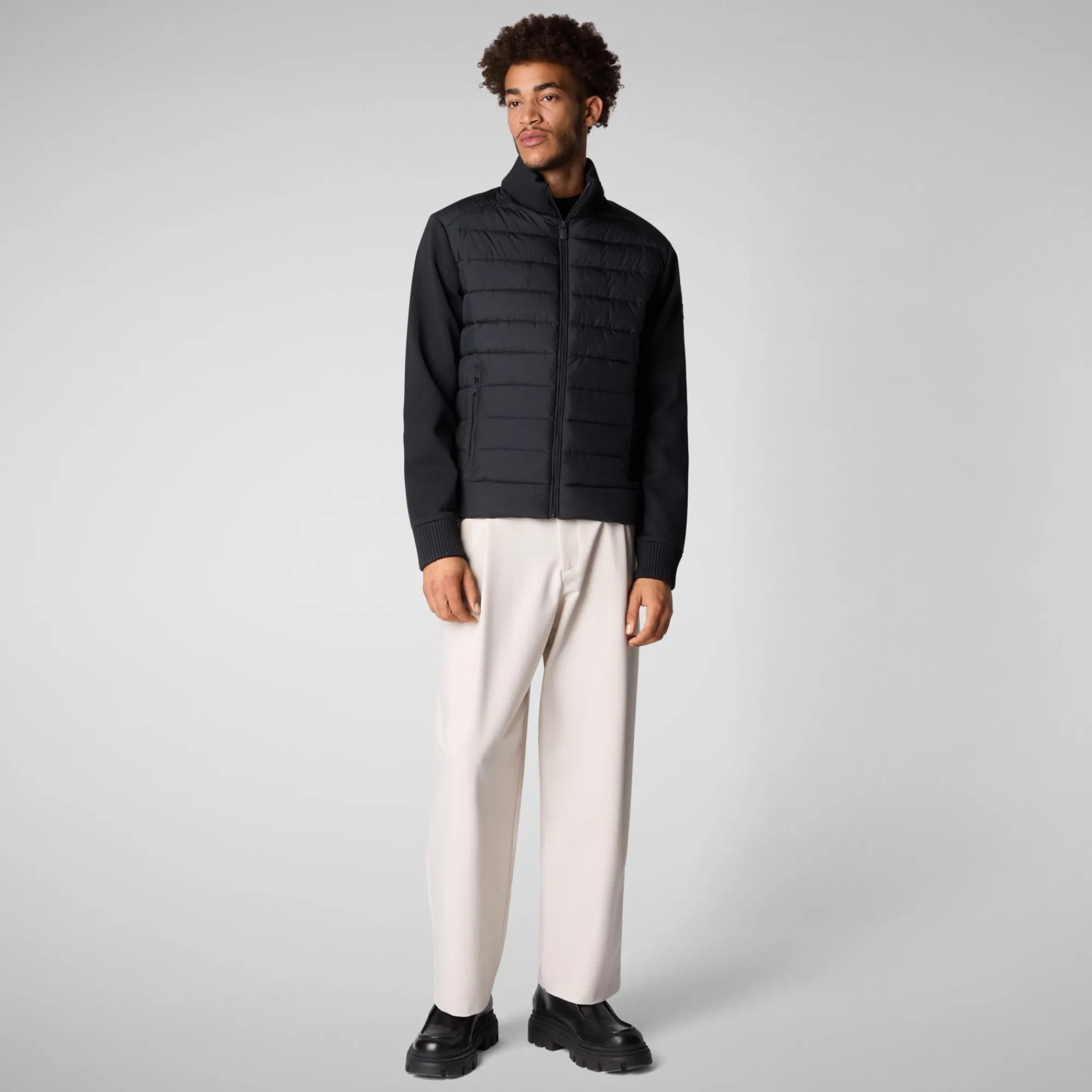Best Save The Duck Men's  jacket Sedum in blue black BlueBlack