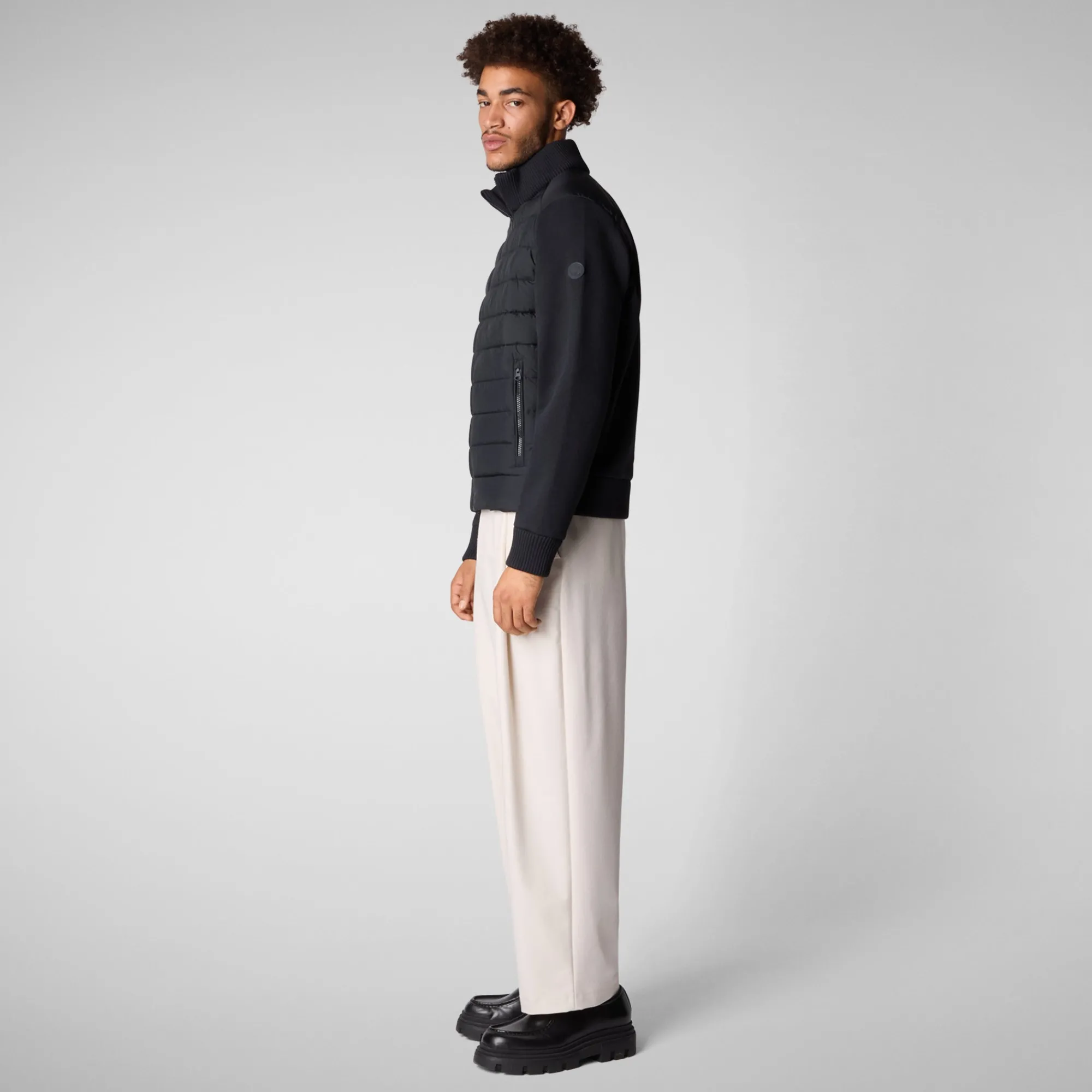 Best Save The Duck Men's  jacket Sedum in blue black BlueBlack
