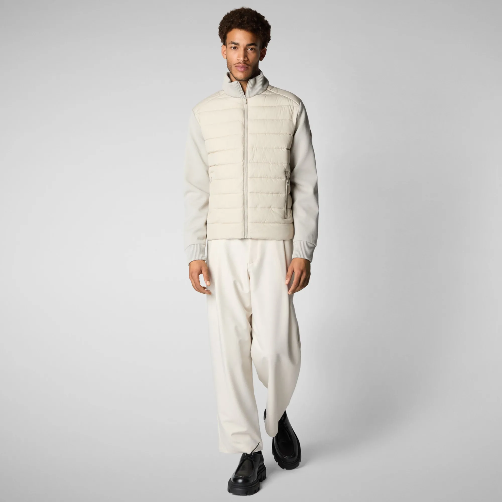 Shop Save The Duck Men's  jacket Sedum in rainy beige RainyBeige