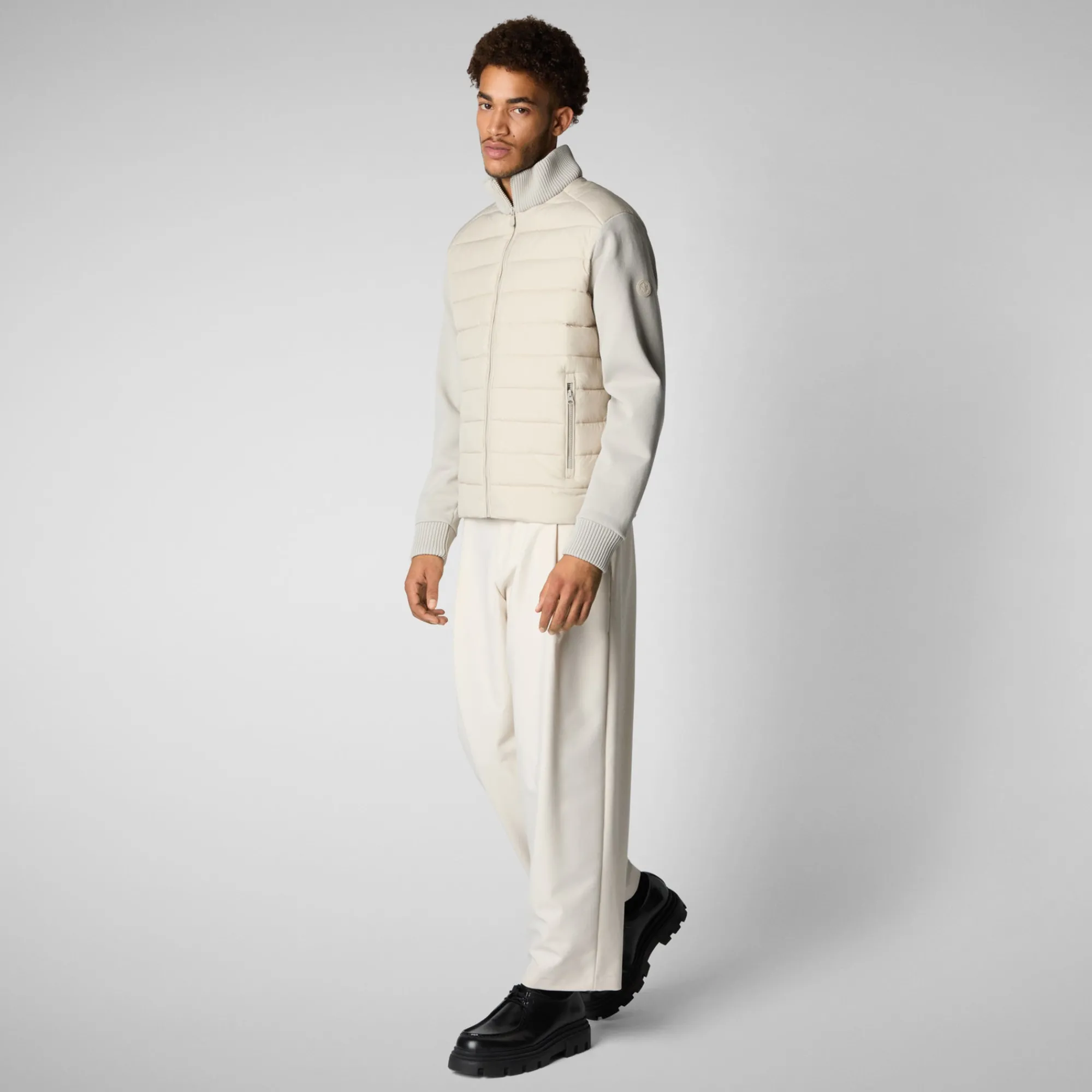 Shop Save The Duck Men's  jacket Sedum in rainy beige RainyBeige