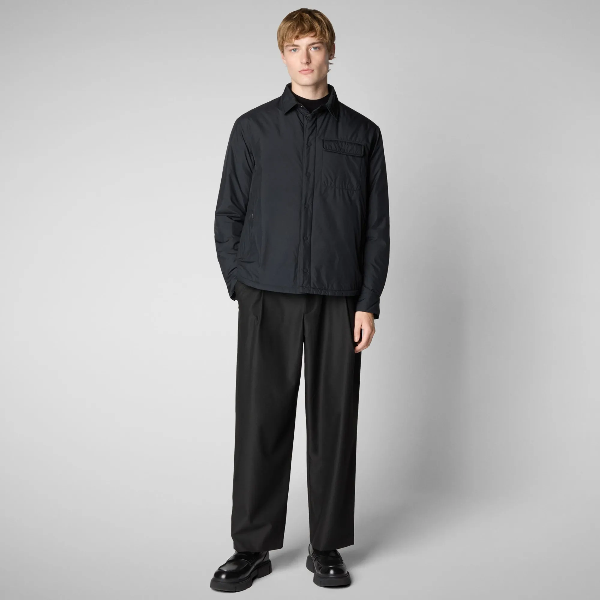 Store Save The Duck Men's  Jacket Stellan in  Blue Black BlueBlack
