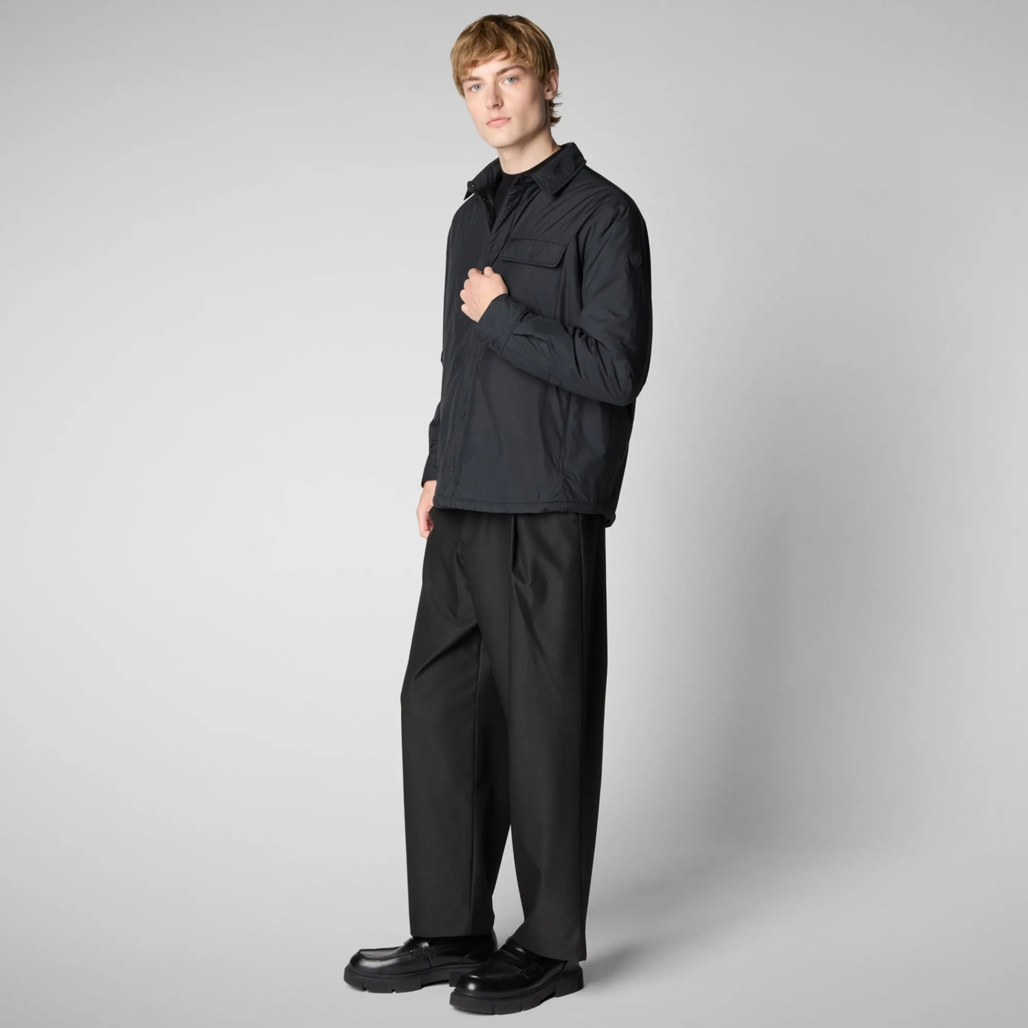 Store Save The Duck Men's  Jacket Stellan in  Blue Black BlueBlack