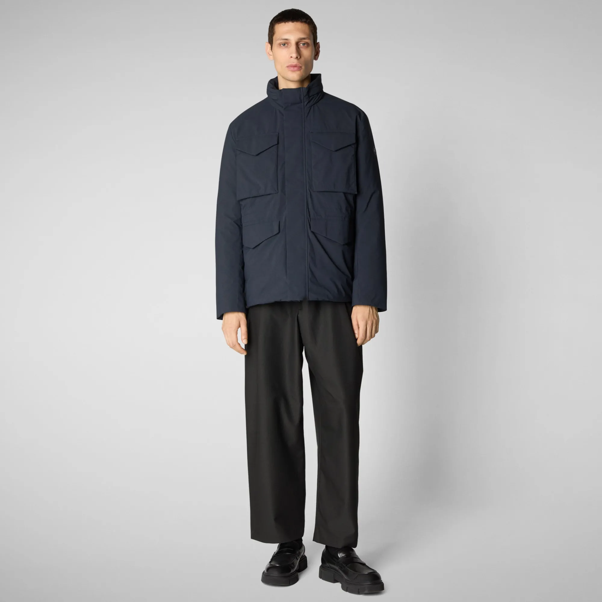 Cheap Save The Duck Men's  jacket trenton in blue black BlueBlack
