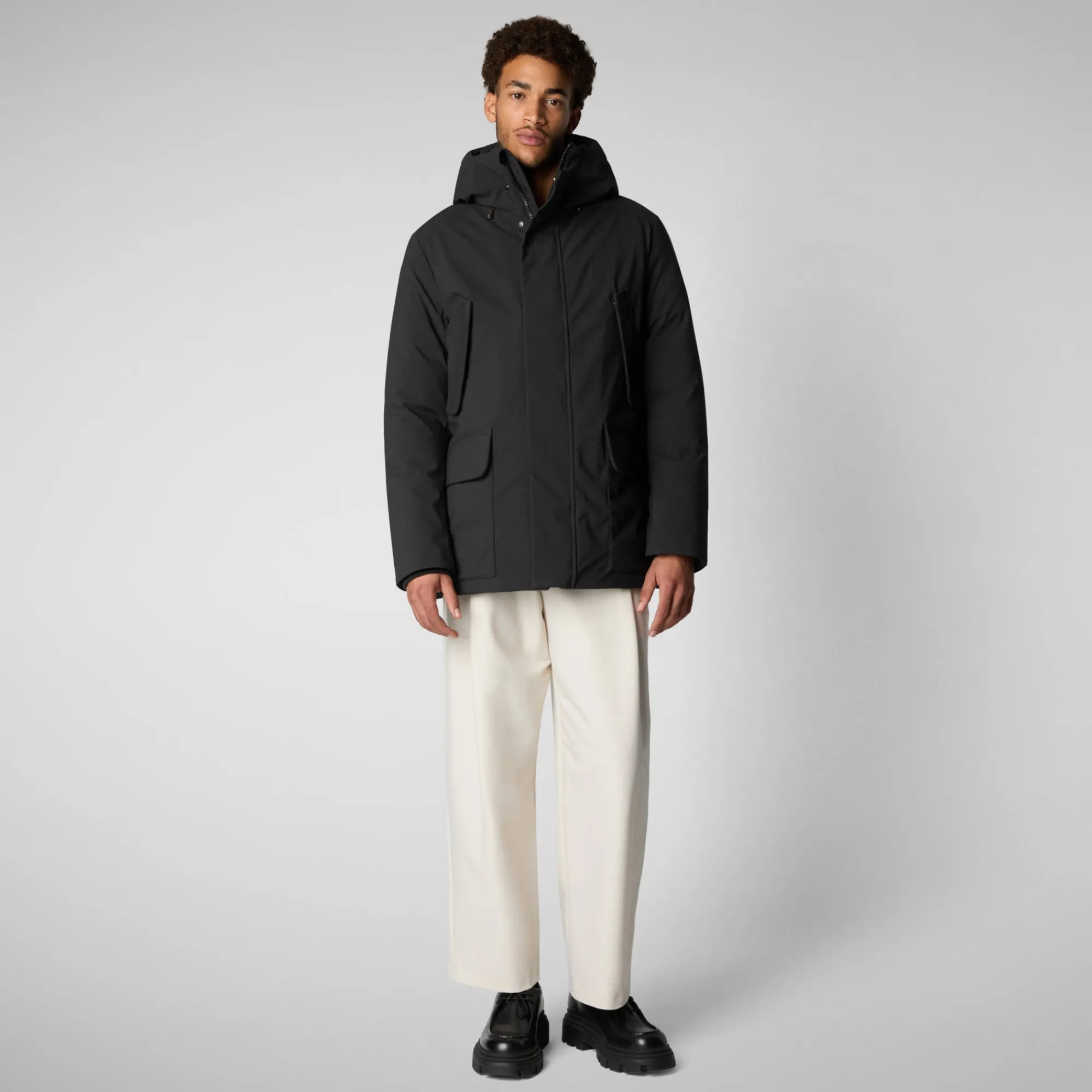 New Save The Duck Men's  parka Elon in Black