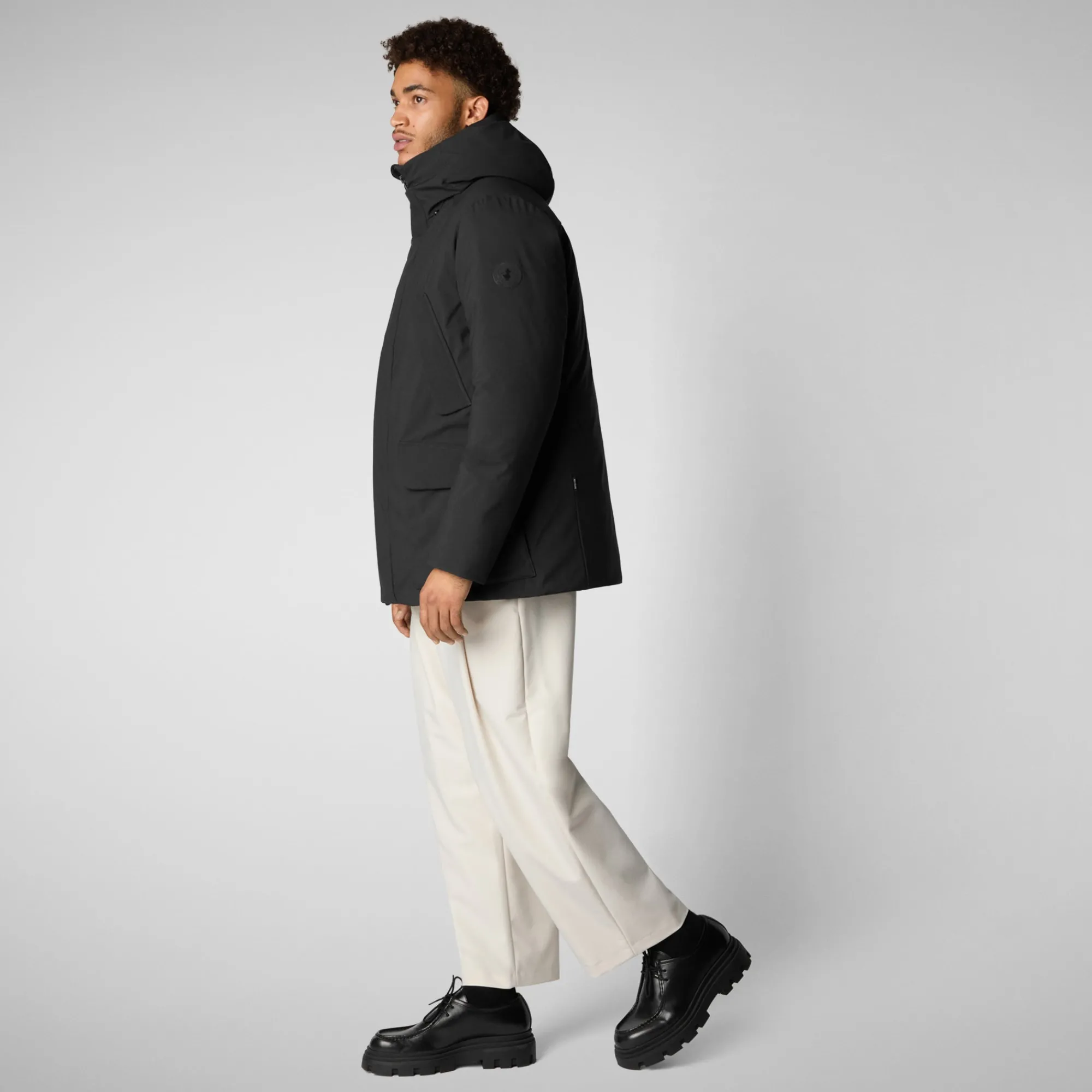 New Save The Duck Men's  parka Elon in Black