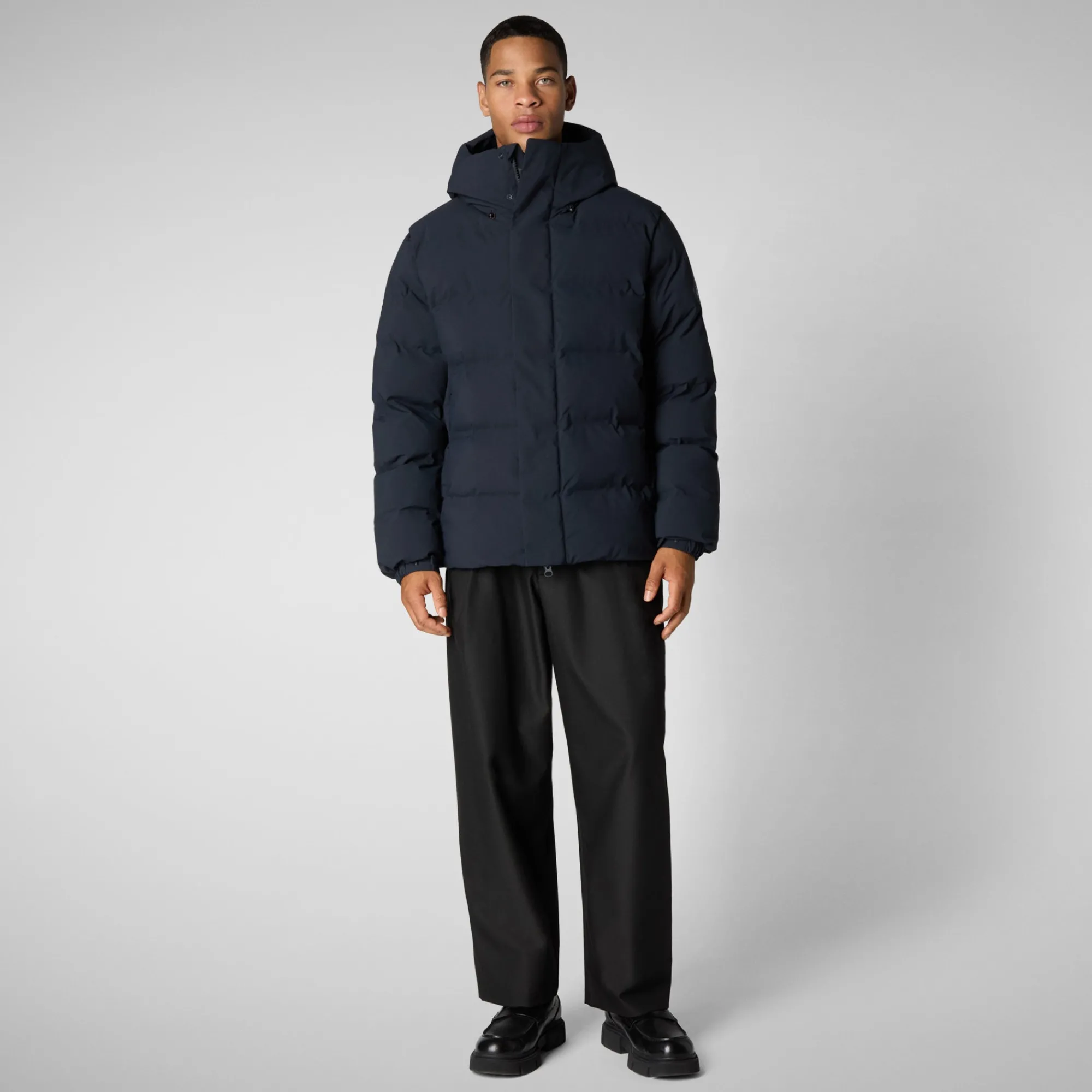 Flash Sale Save The Duck Men's  parka leland in blue black BlueBlack
