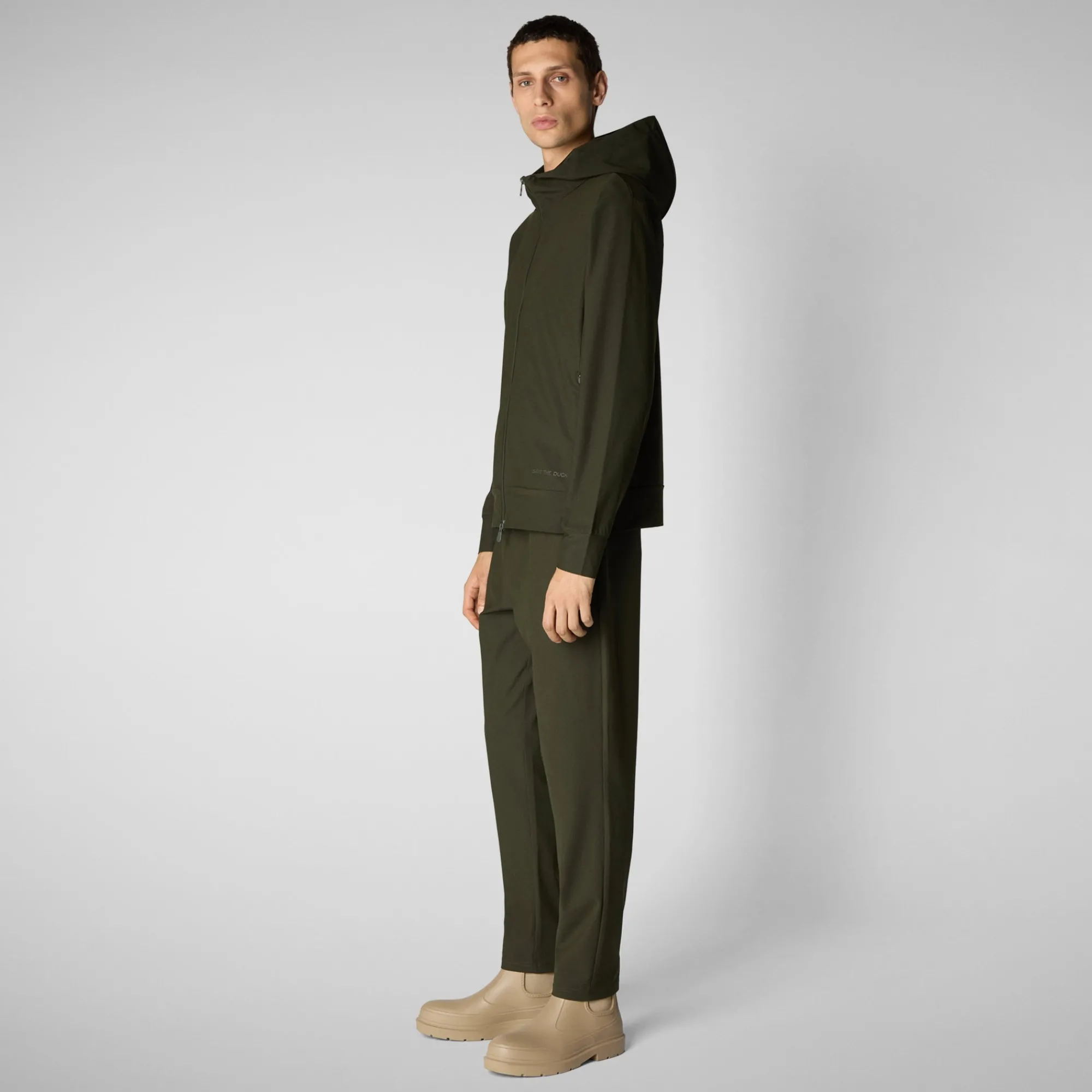 Shop Save The Duck Men's  sweater Luiz in land green LandGreen