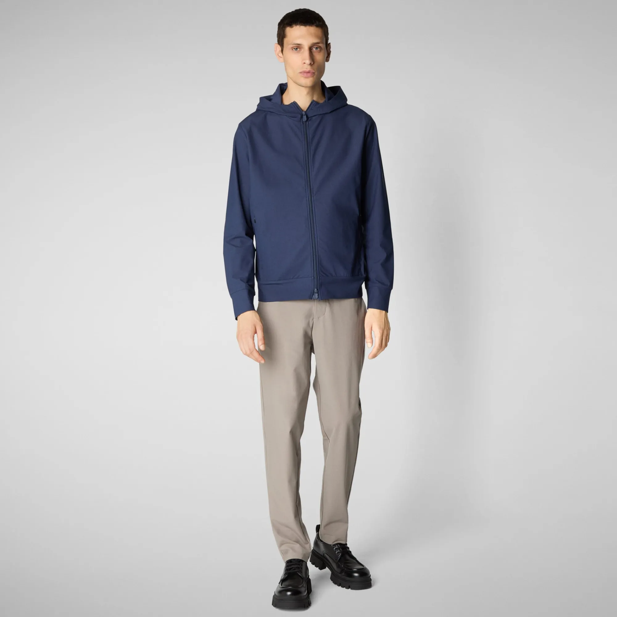 Best Sale Save The Duck Men's  sweater Luiz in navy blue NavyBlue