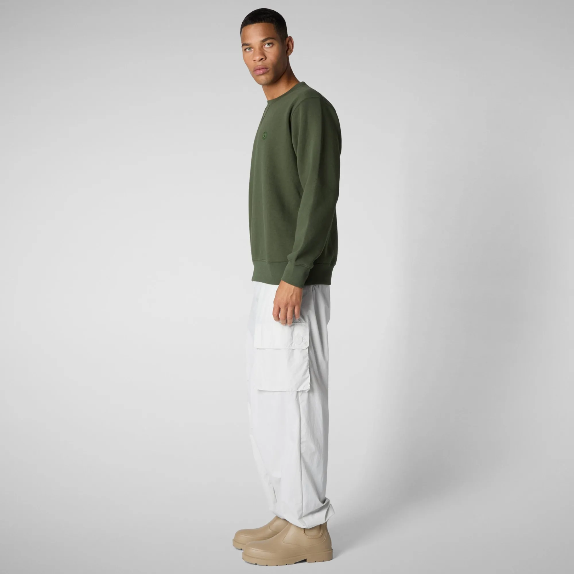 Clearance Save The Duck Men's t-shirt Uren in moss green Mossgreen