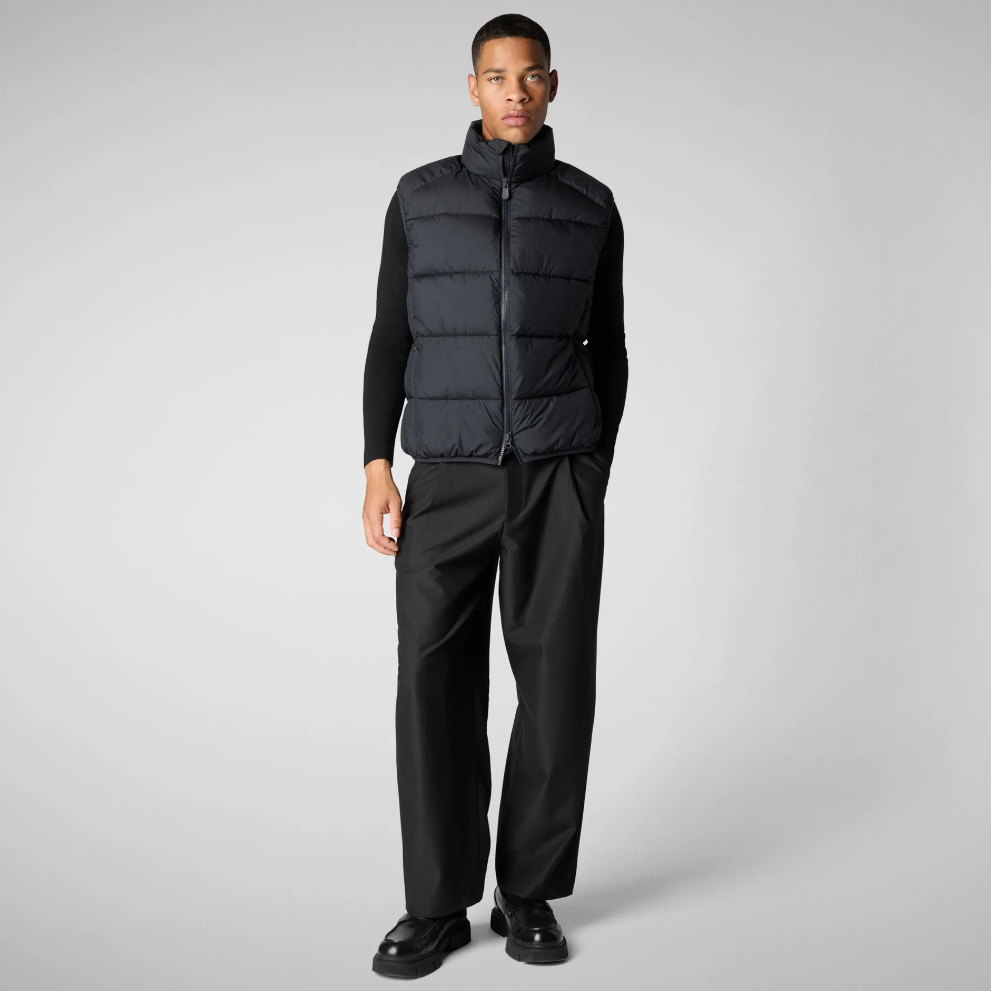 Clearance Save The Duck Men's  vest Arlen in BLUE BLACK BlueBlack