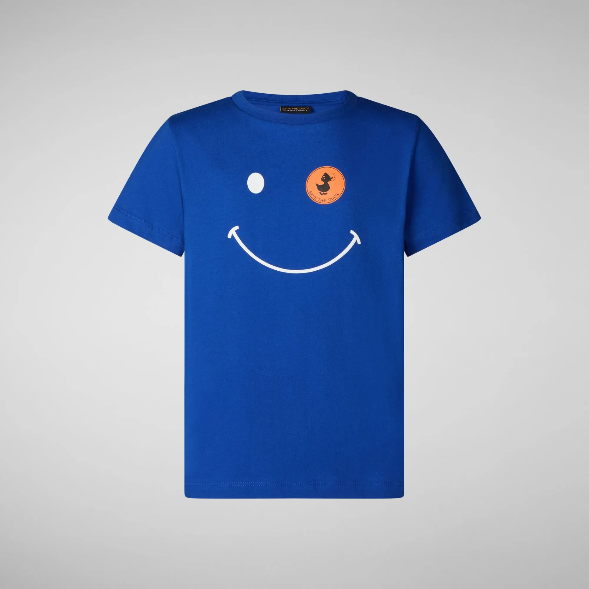 Hot Save The Duck Unisex Kids' Asa T-Shirt in Cyber Blue